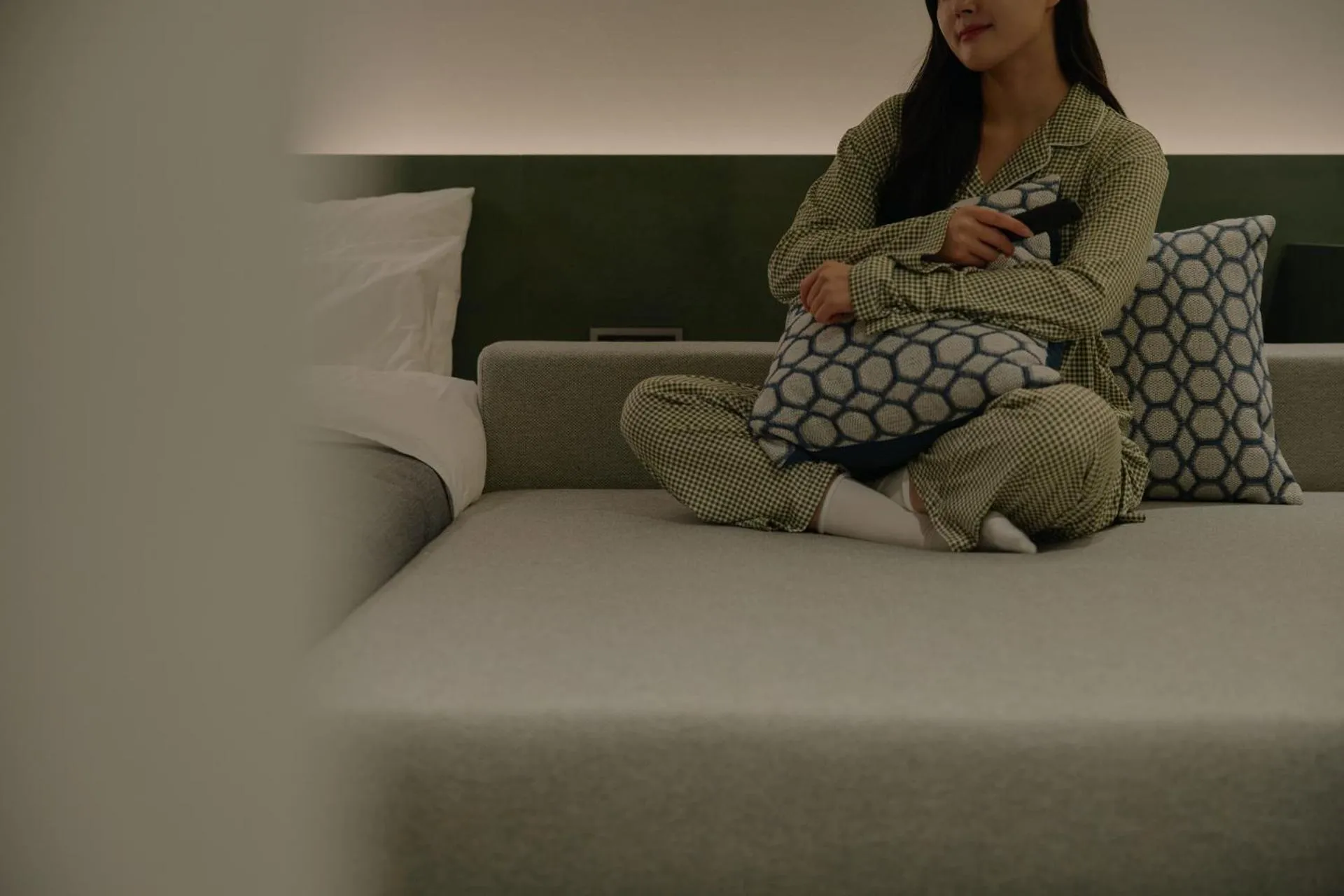 Seating area, Bed in Anook Hotel Suwon Station