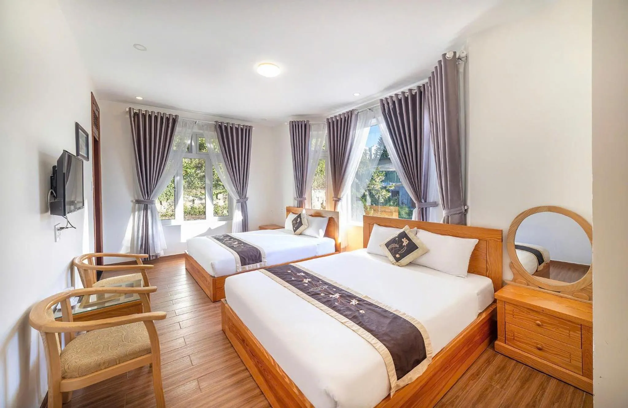 Bedroom, Bed in Lan Viên Villa
