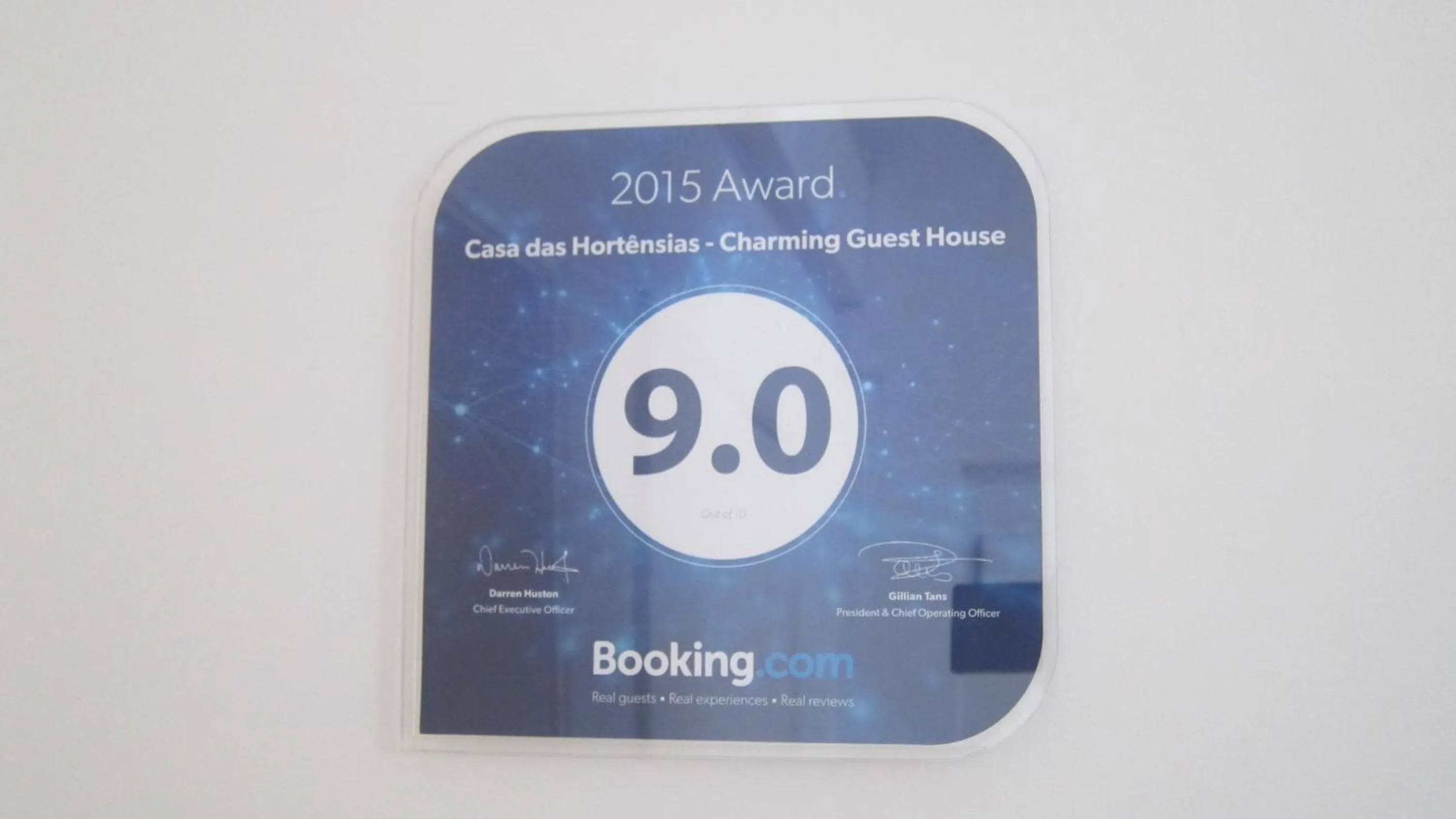 Certificate/Award in Casa das Hortênsias - Charming Guest House