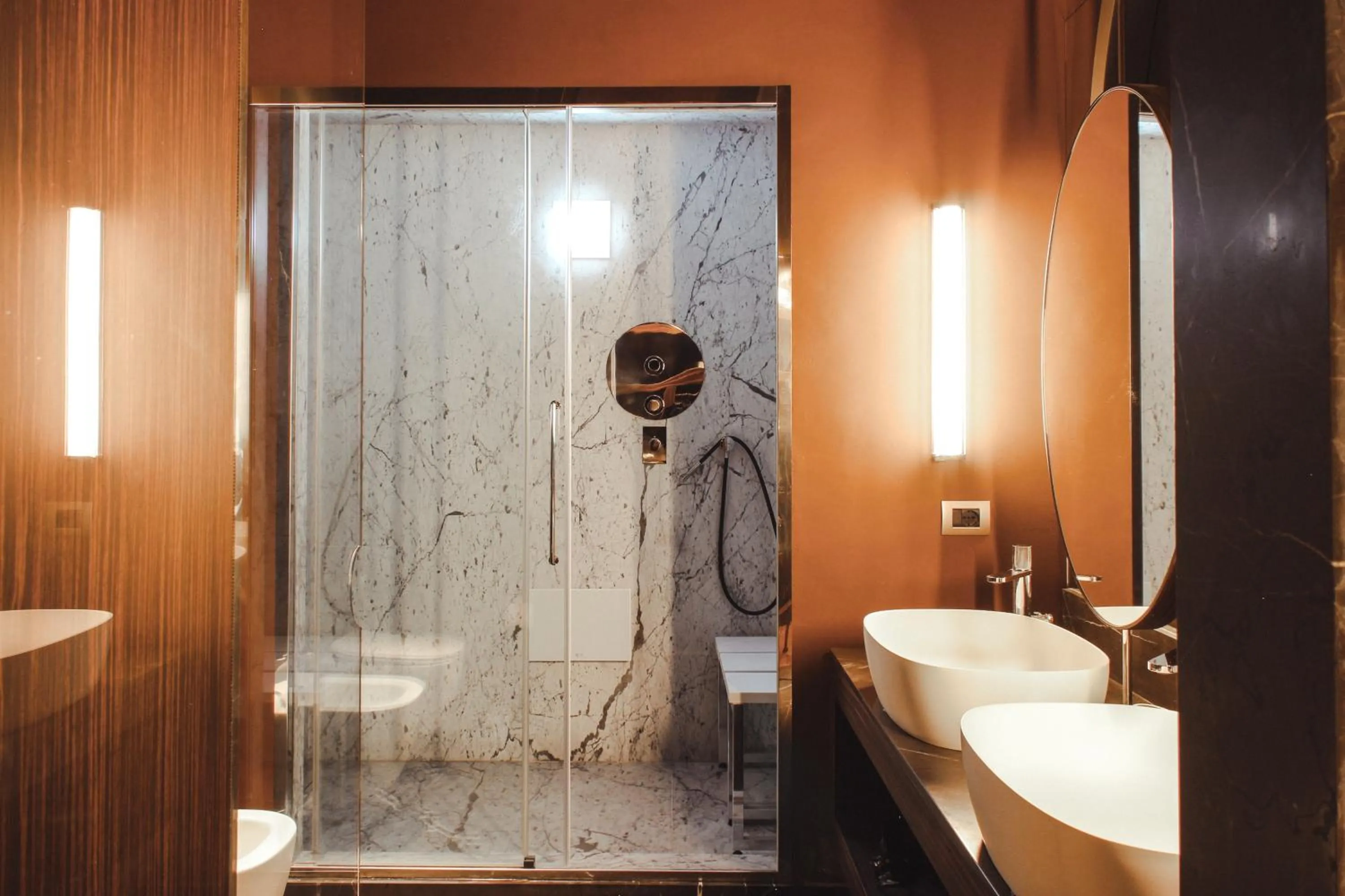 Shower in Villa Campomaggio Resort & SPA