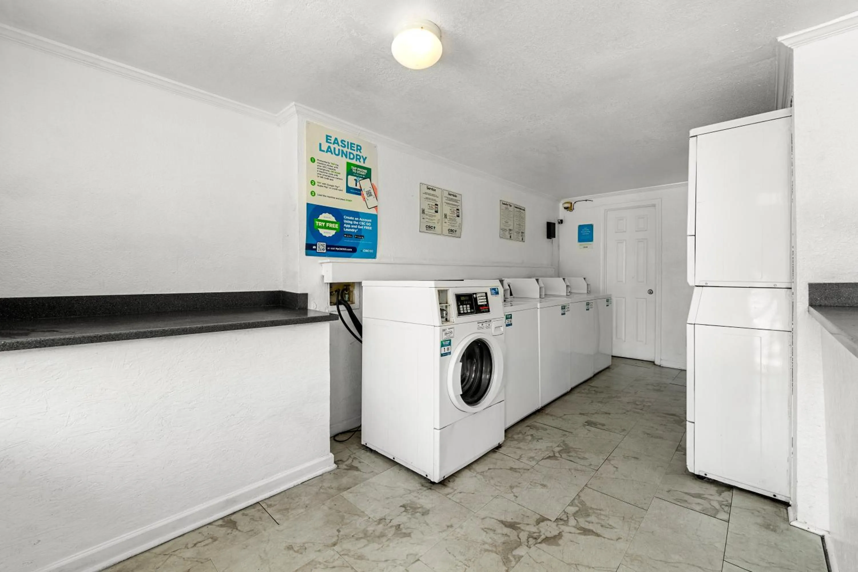laundry in Extended Stay Studios