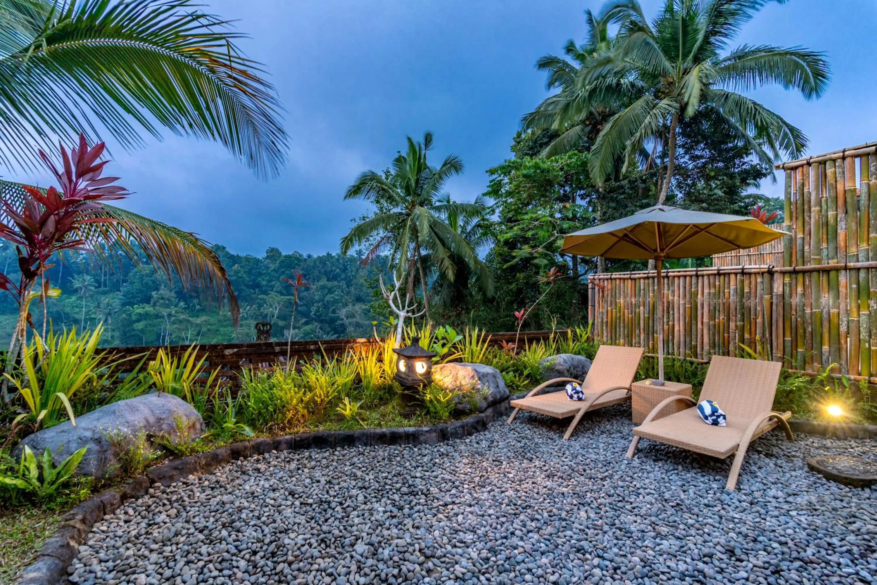 sunbed in Bela's Vana Villa Ubud by Dhananjaya Hospitality