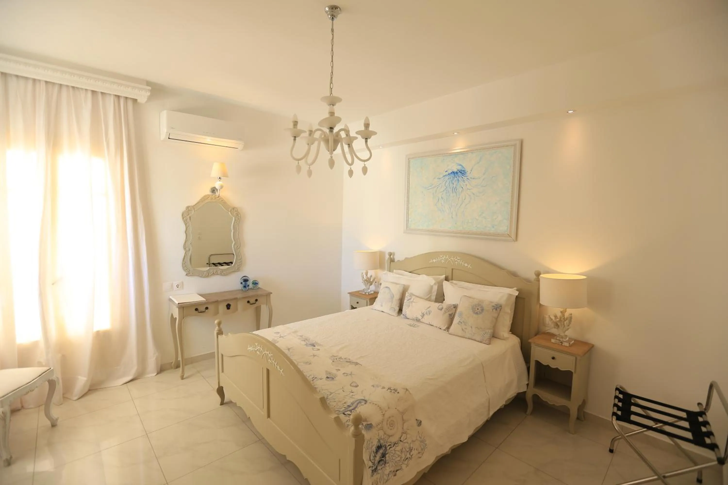 Photo of the whole room, Bed in The White Suites