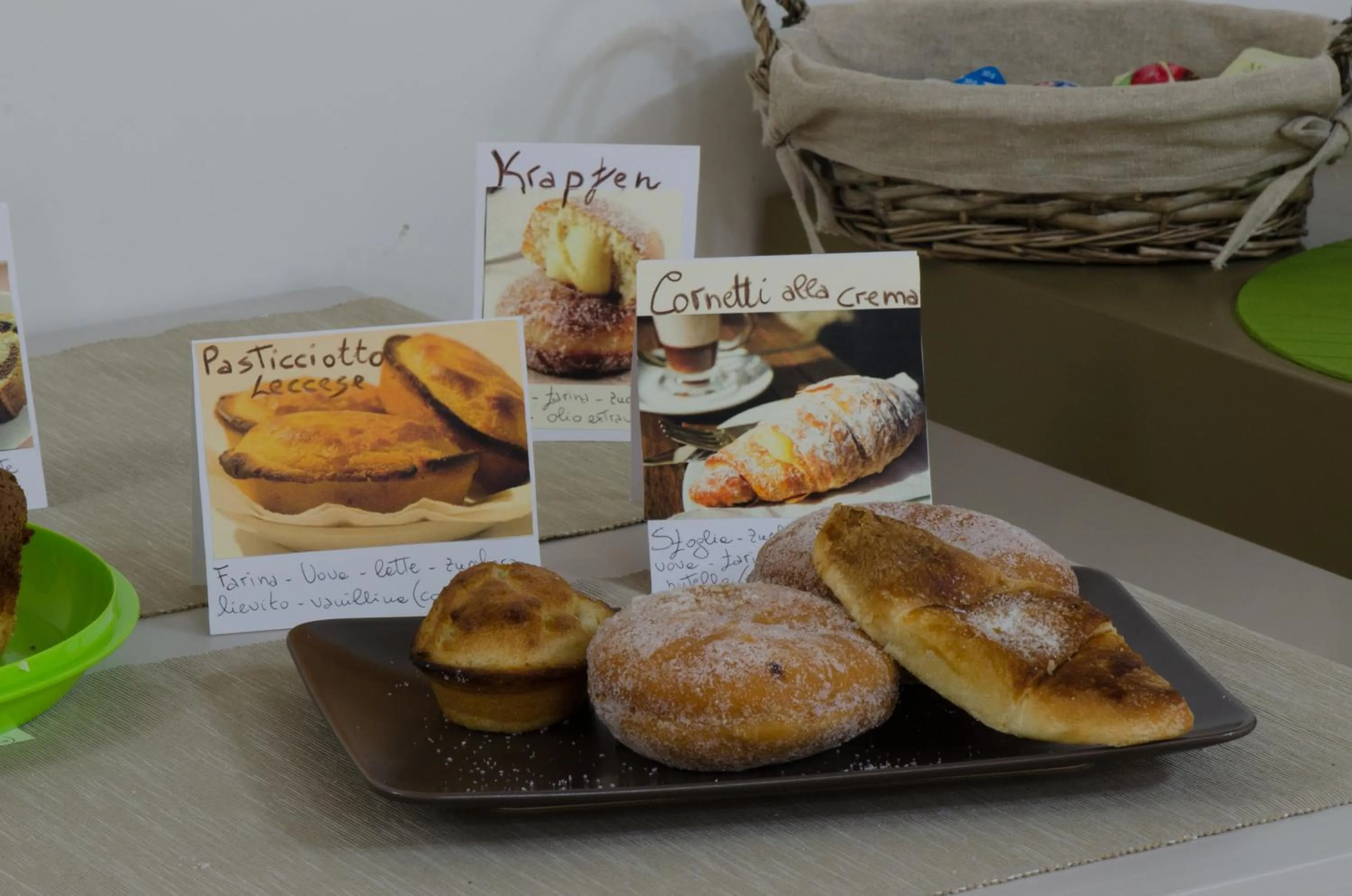 Italian breakfast in B&B Radici