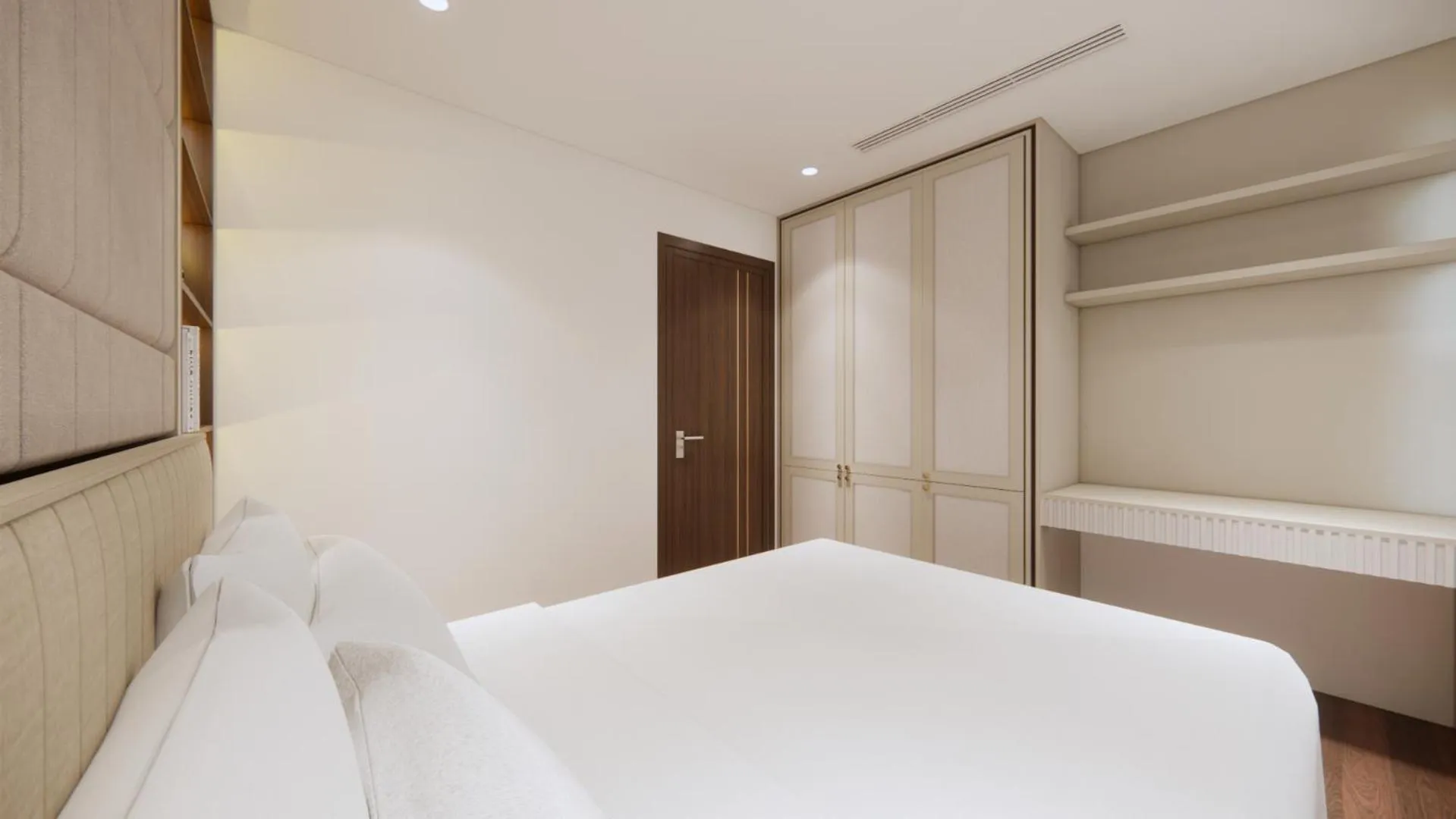 Bed in Aravelle Suites