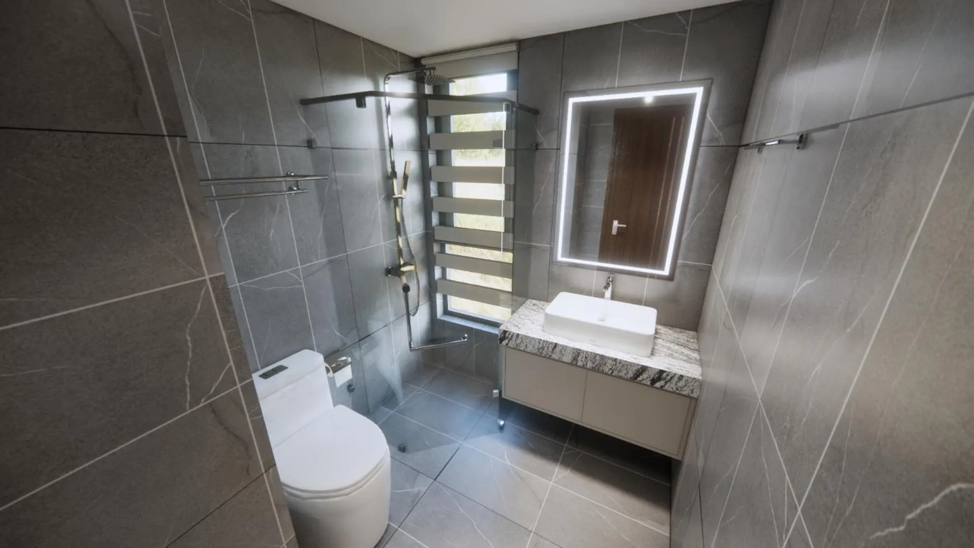 Shower in Aravelle Suites
