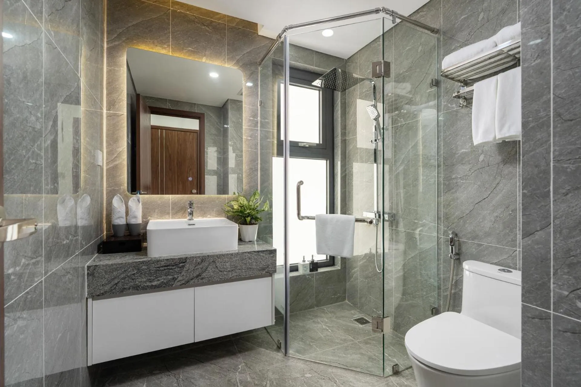 Bathroom in Aravelle Suites