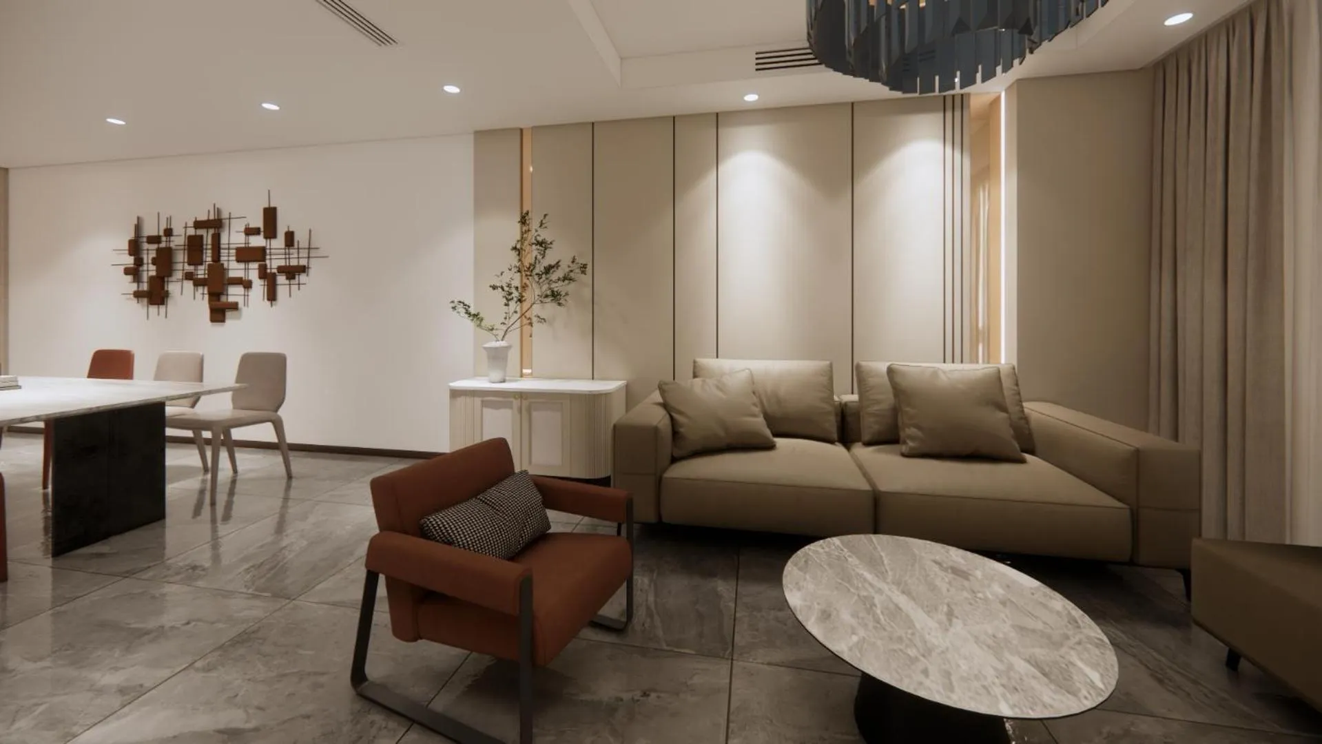 Living room in Aravelle Suites