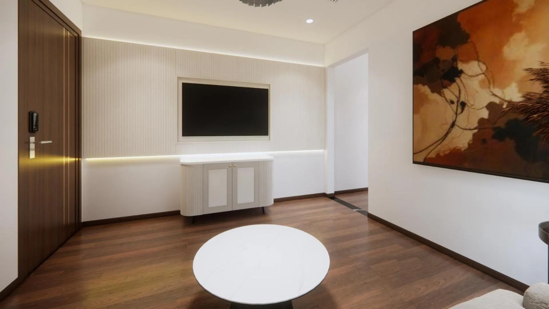 Communal lounge/ TV room in Aravelle Suites