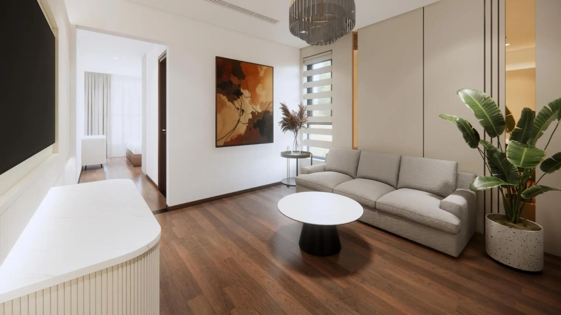 Bed in Aravelle Suites