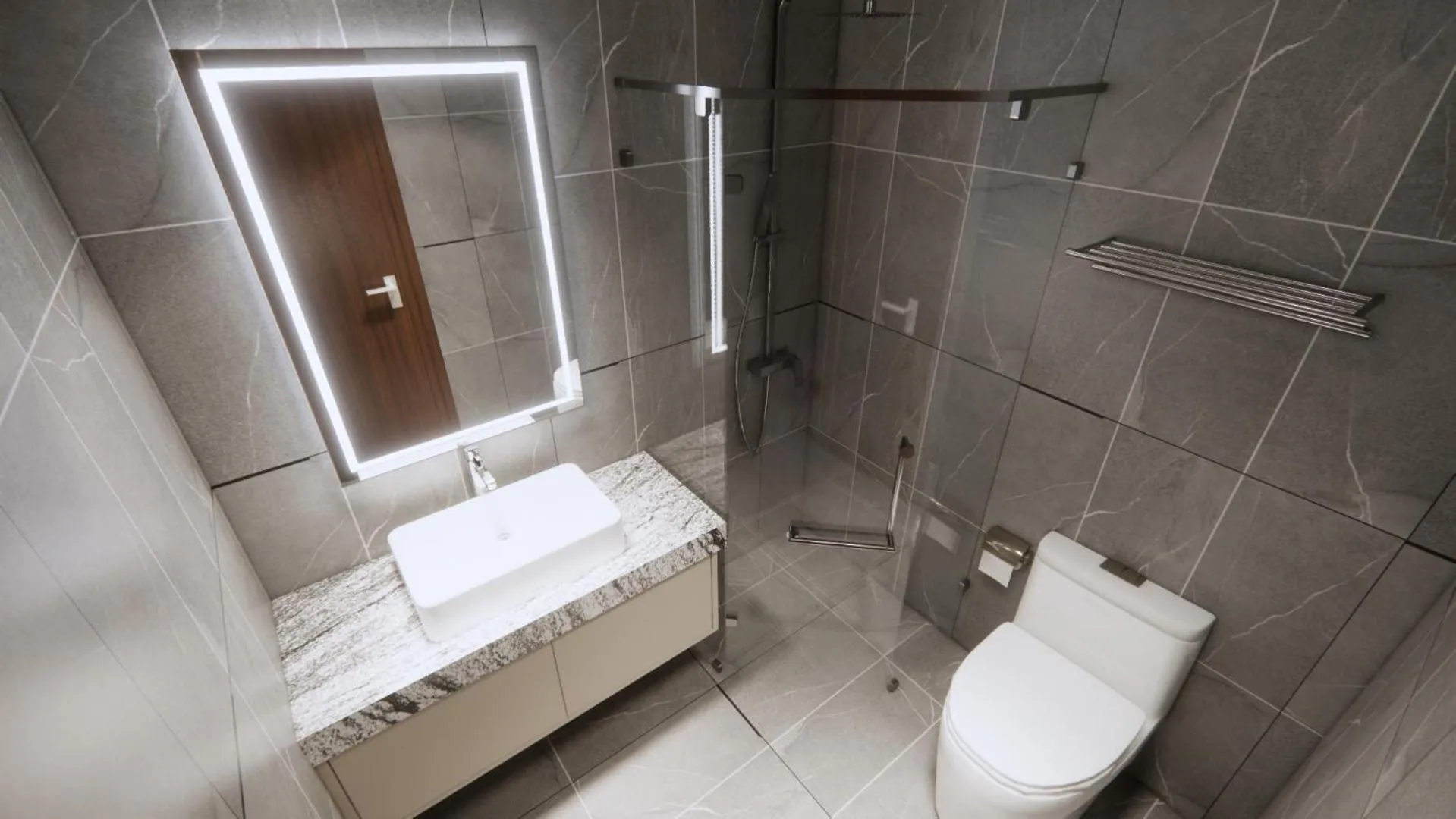 Shower in Aravelle Suites
