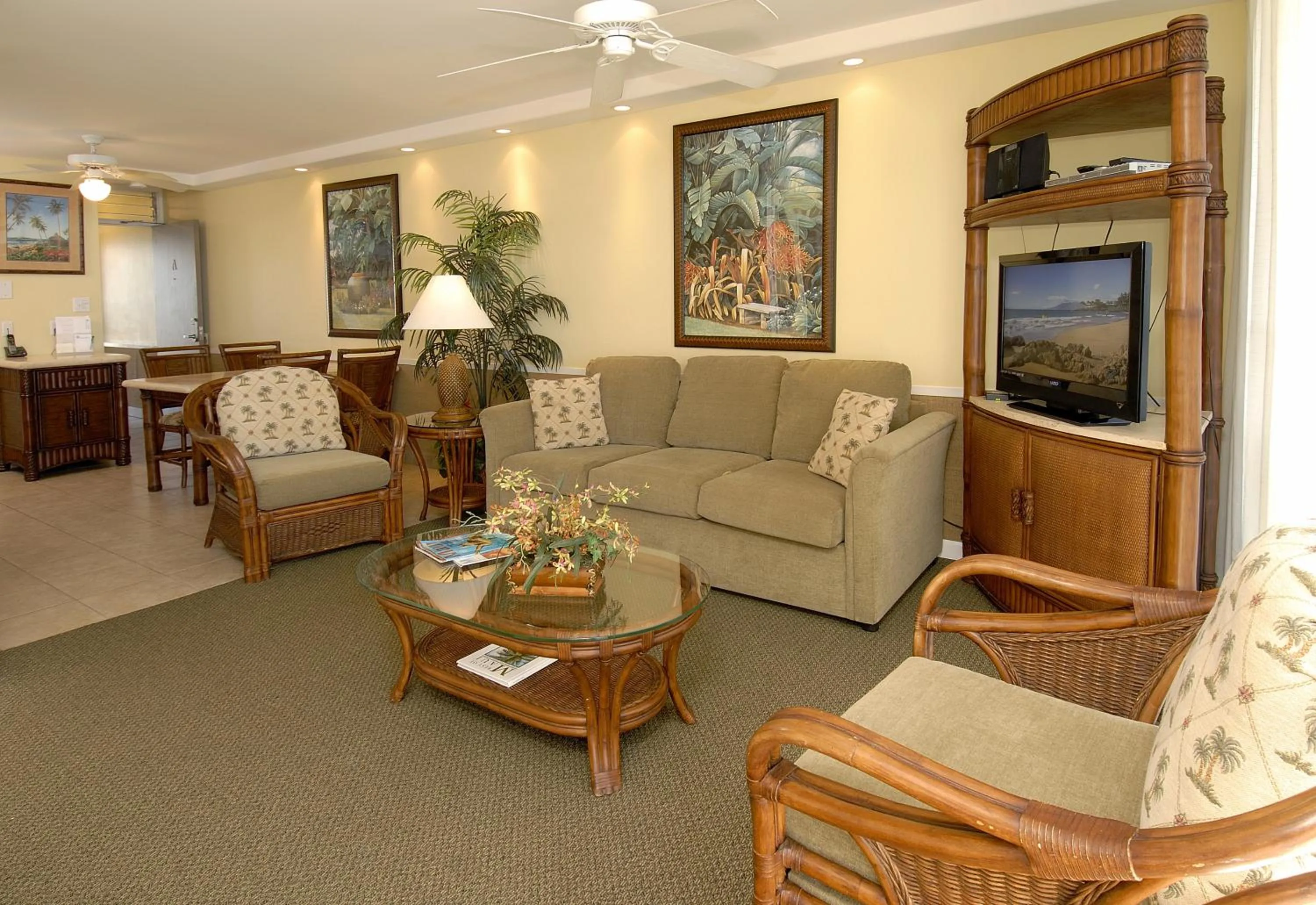Living room in Mana Kai Maui - Official Onsite Rental Company