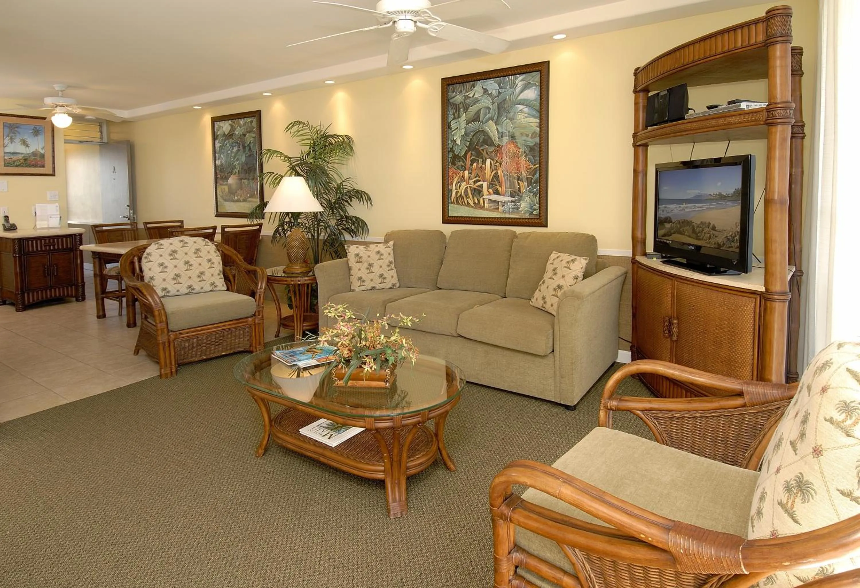 Living room in Mana Kai Maui - Official Onsite Rental Company