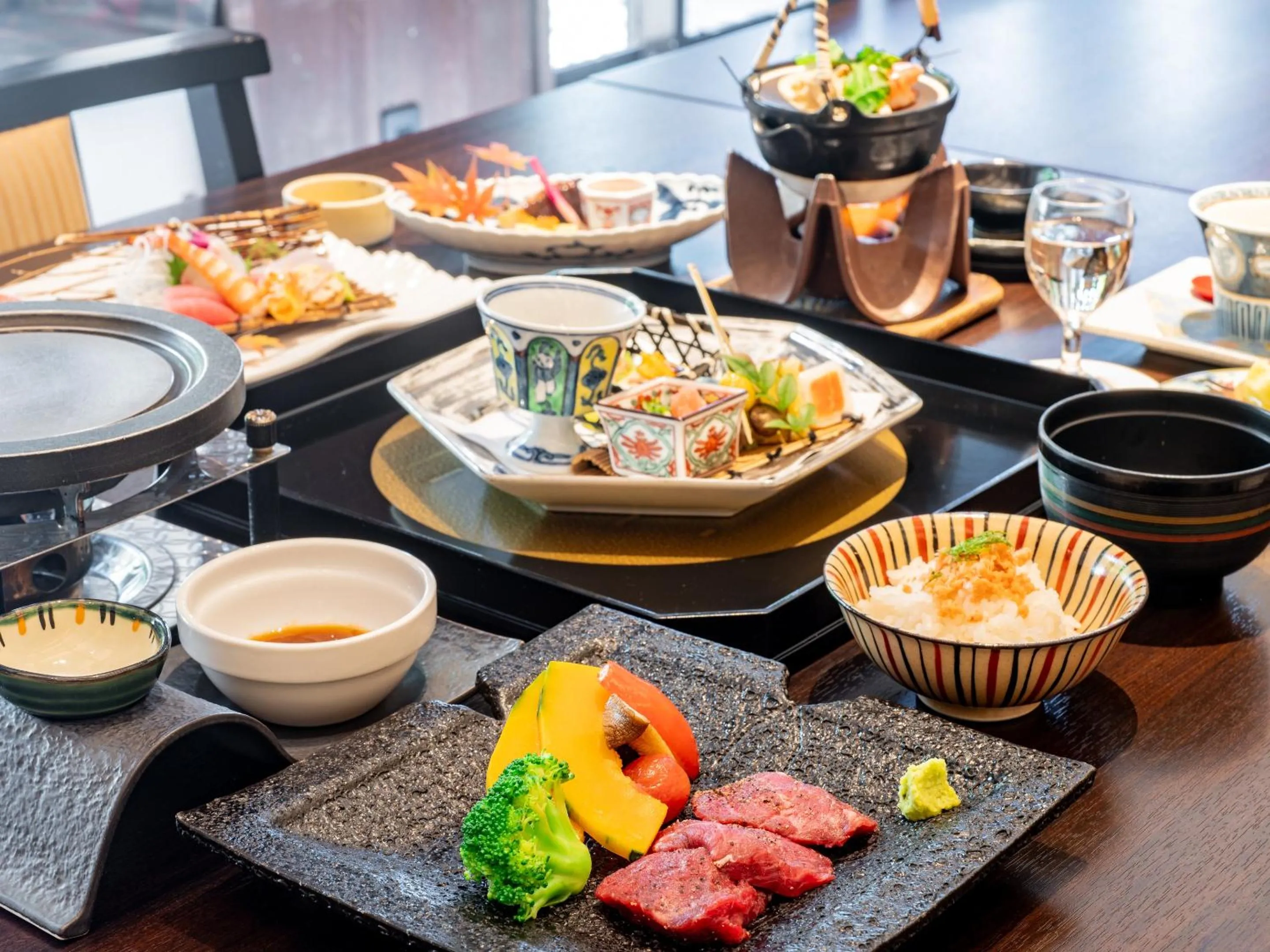 Dinner in Kirishima Momijidani Seiryuso