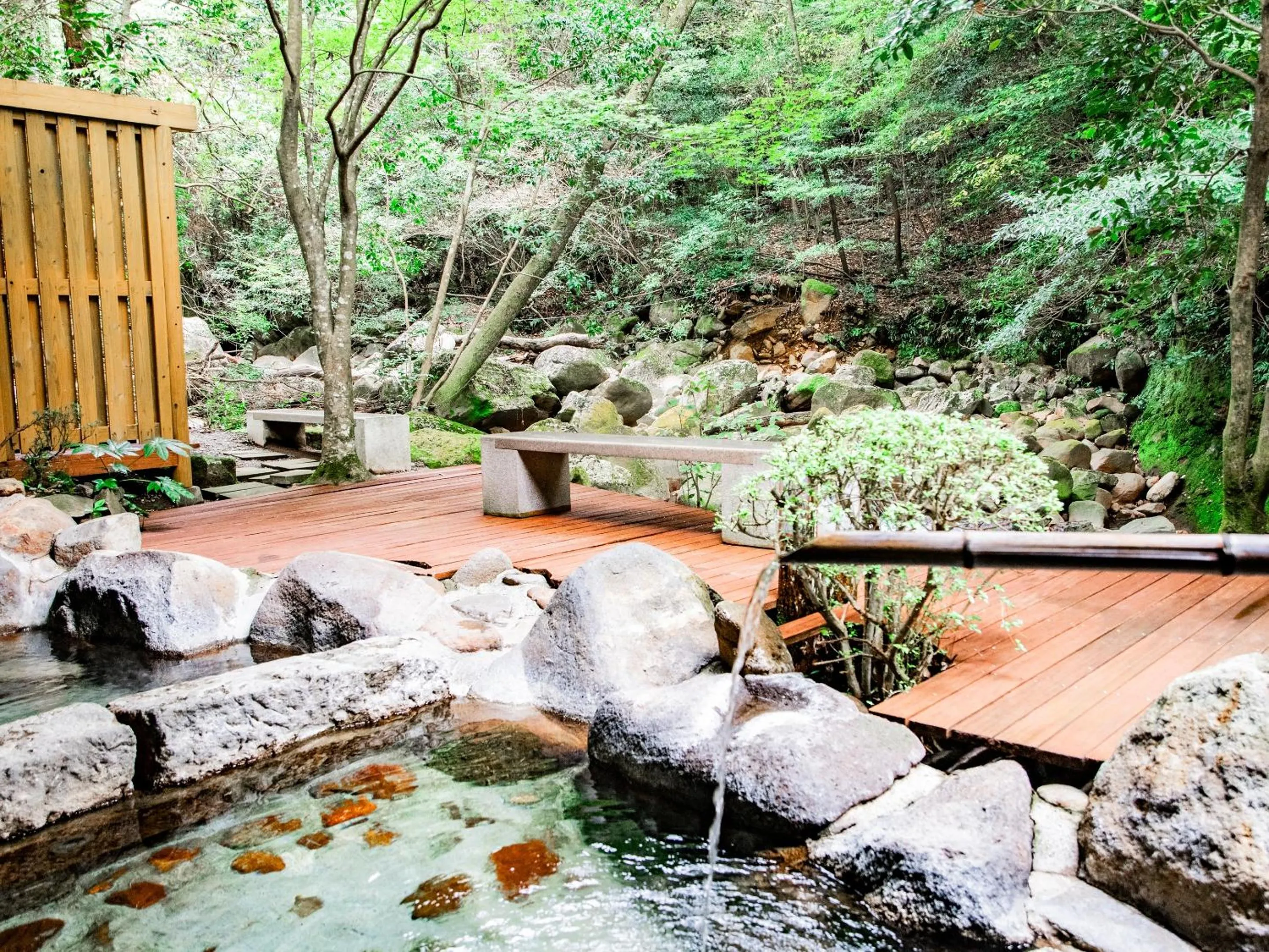 Open Air Bath in Kirishima Momijidani Seiryuso