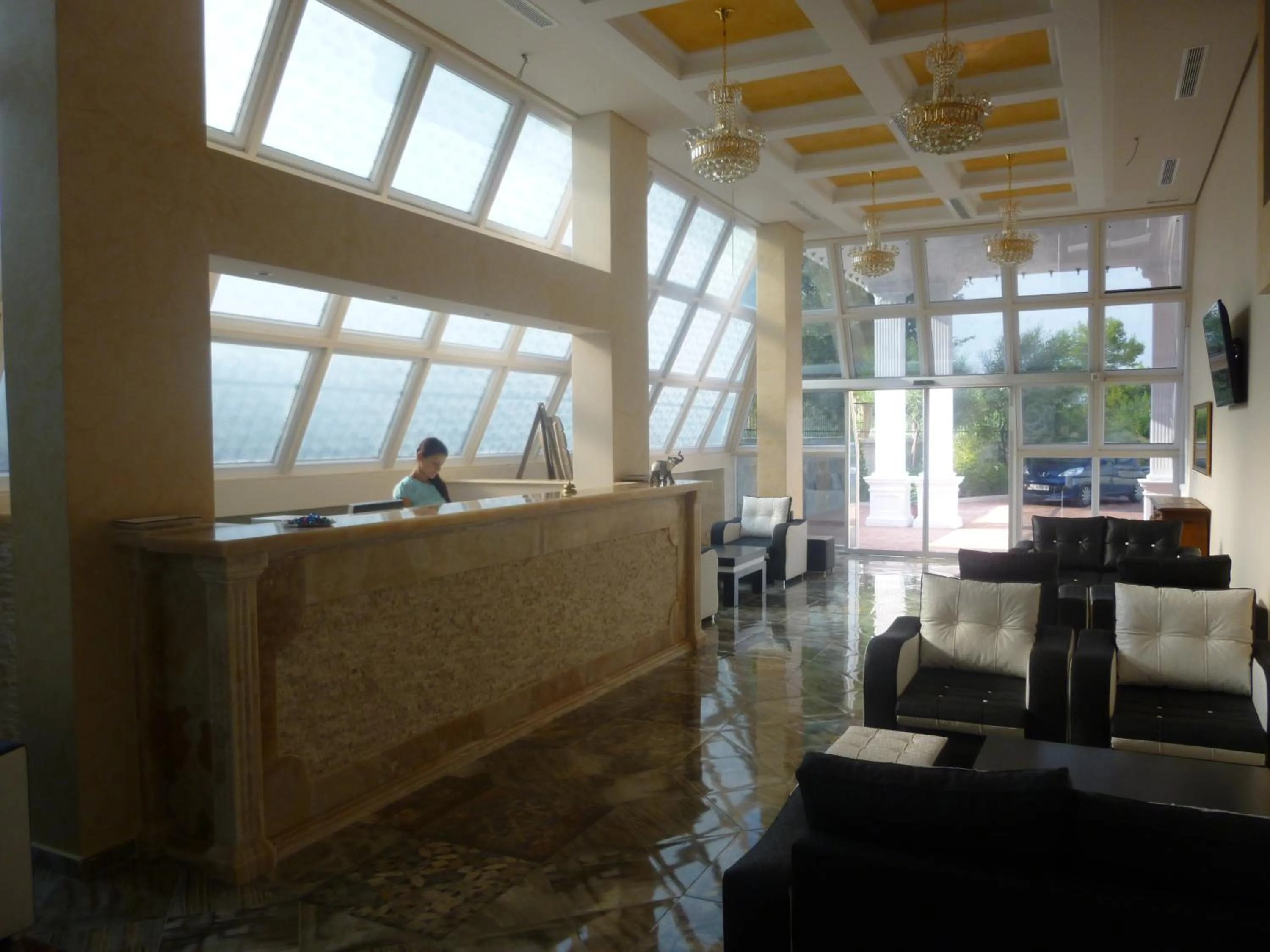 Lobby or reception in Villamaria Hotel