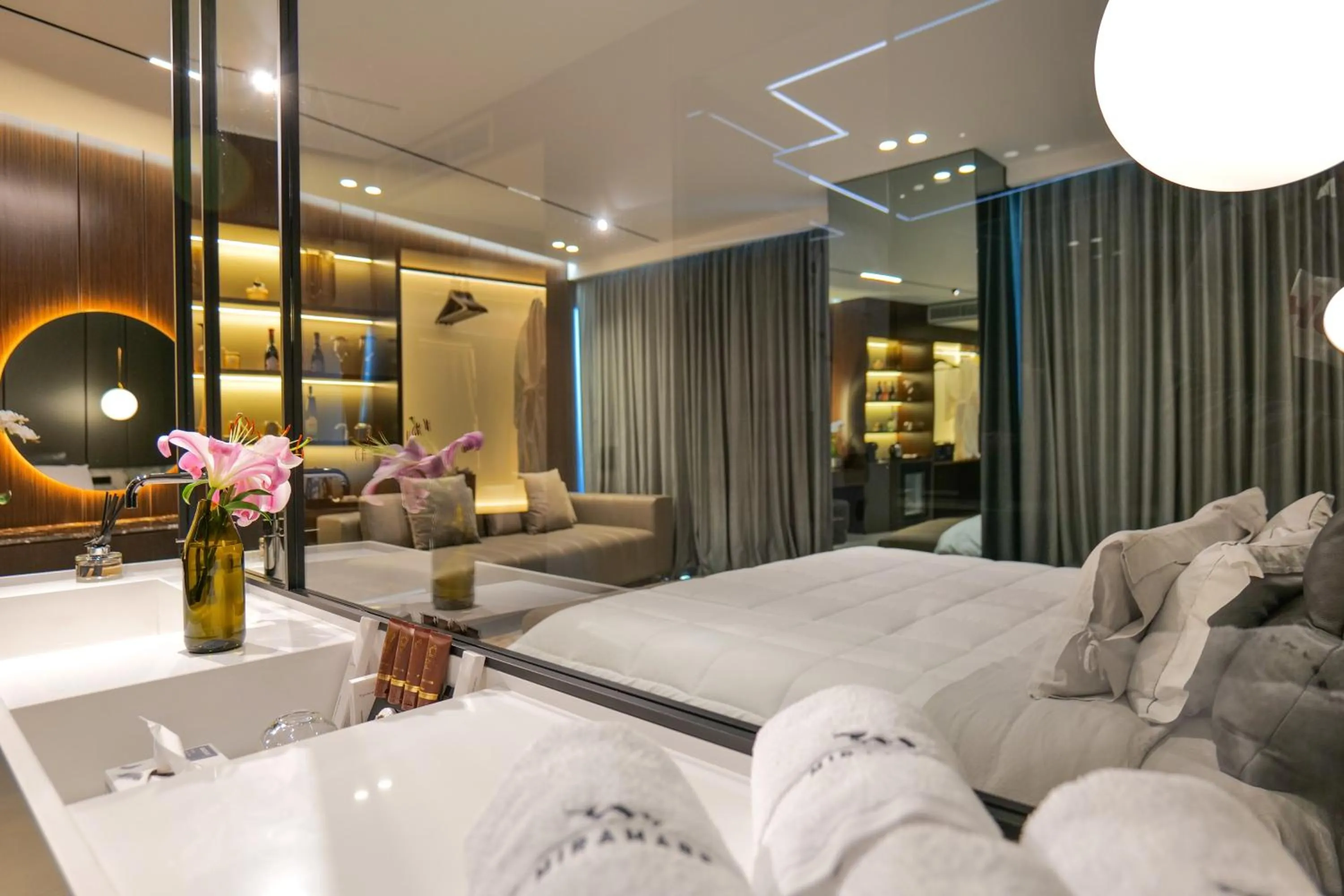 Bed in Hotel Miramare