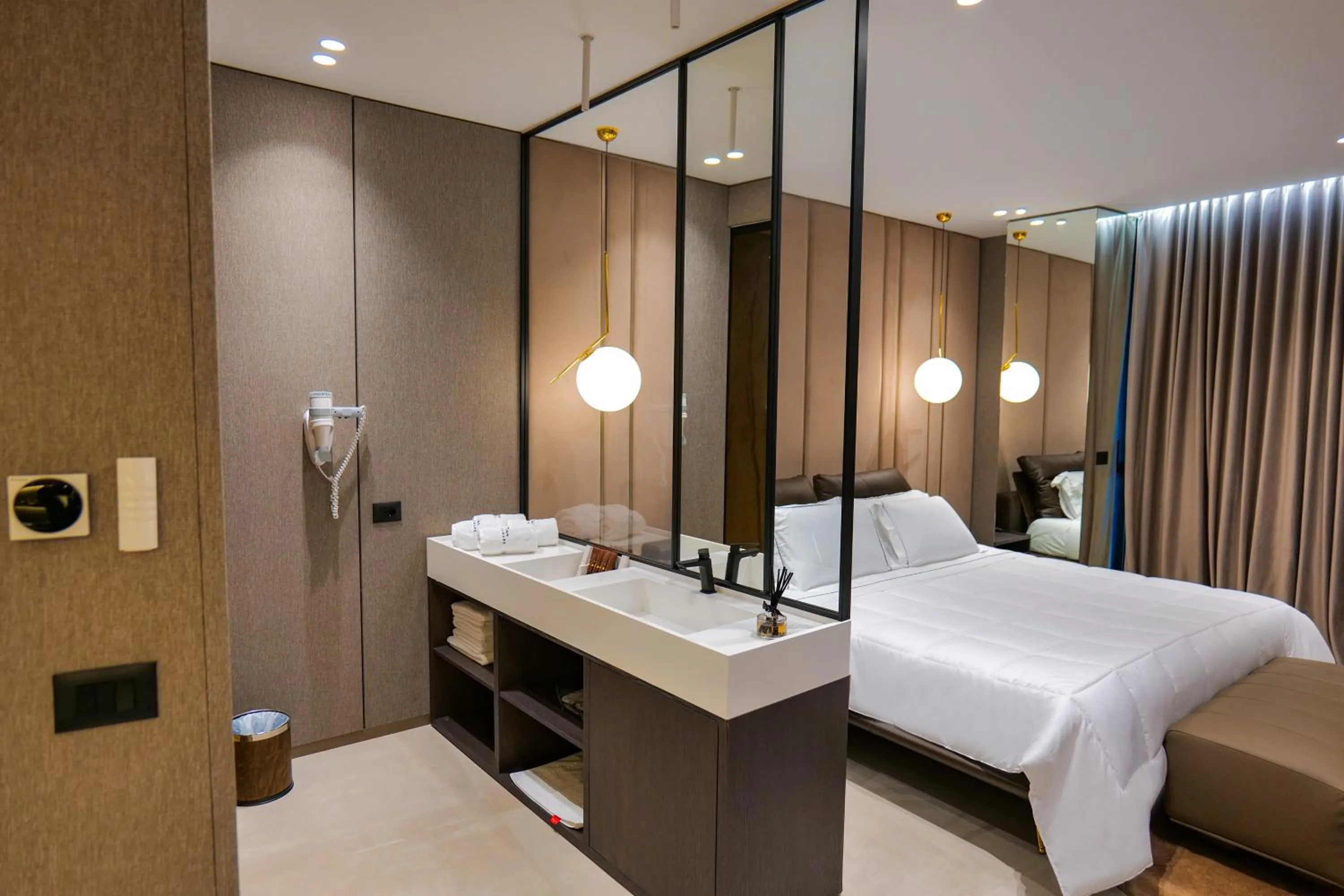 Bed in Hotel Miramare