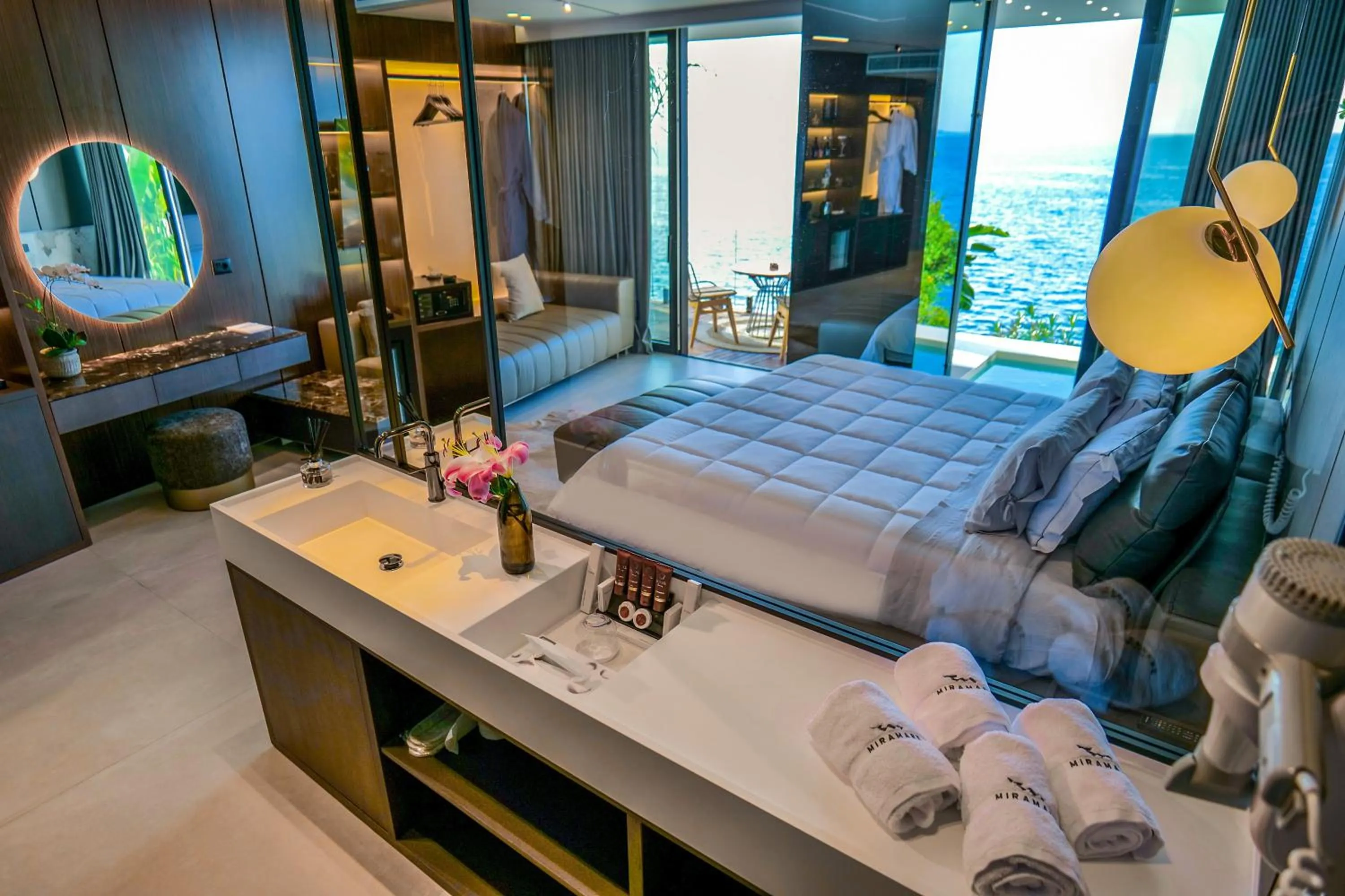 Bed in Hotel Miramare