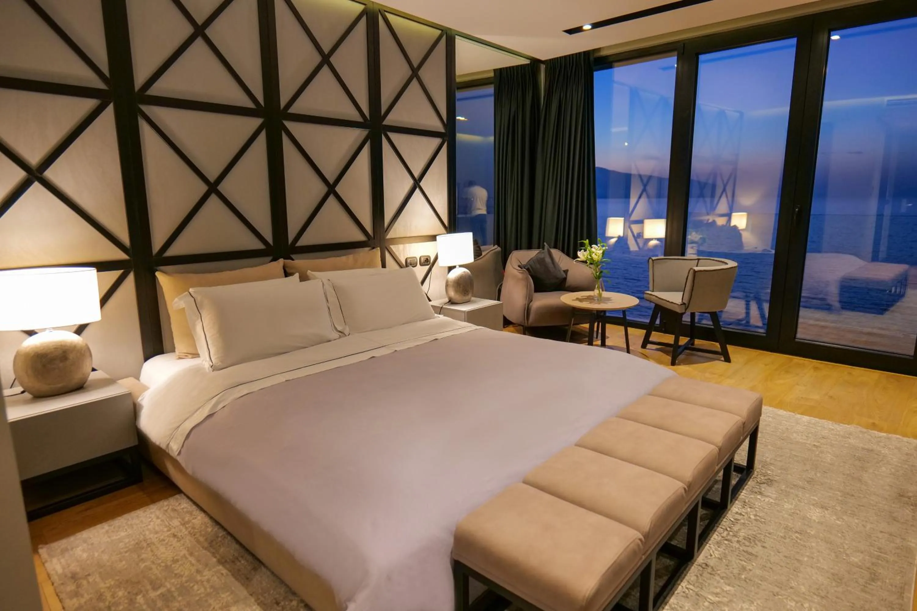 Bed in Hotel Miramare