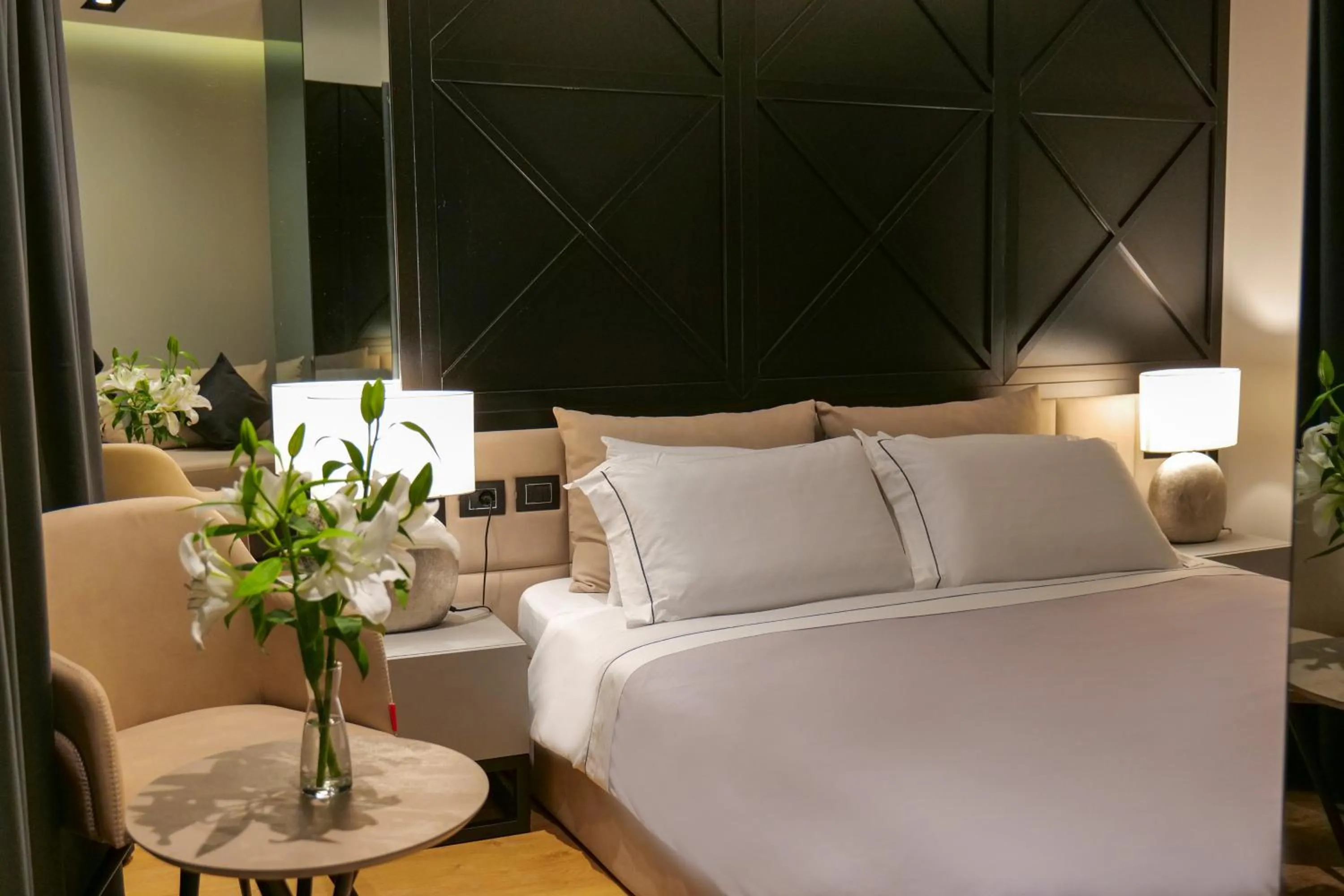 Bed in Hotel Miramare