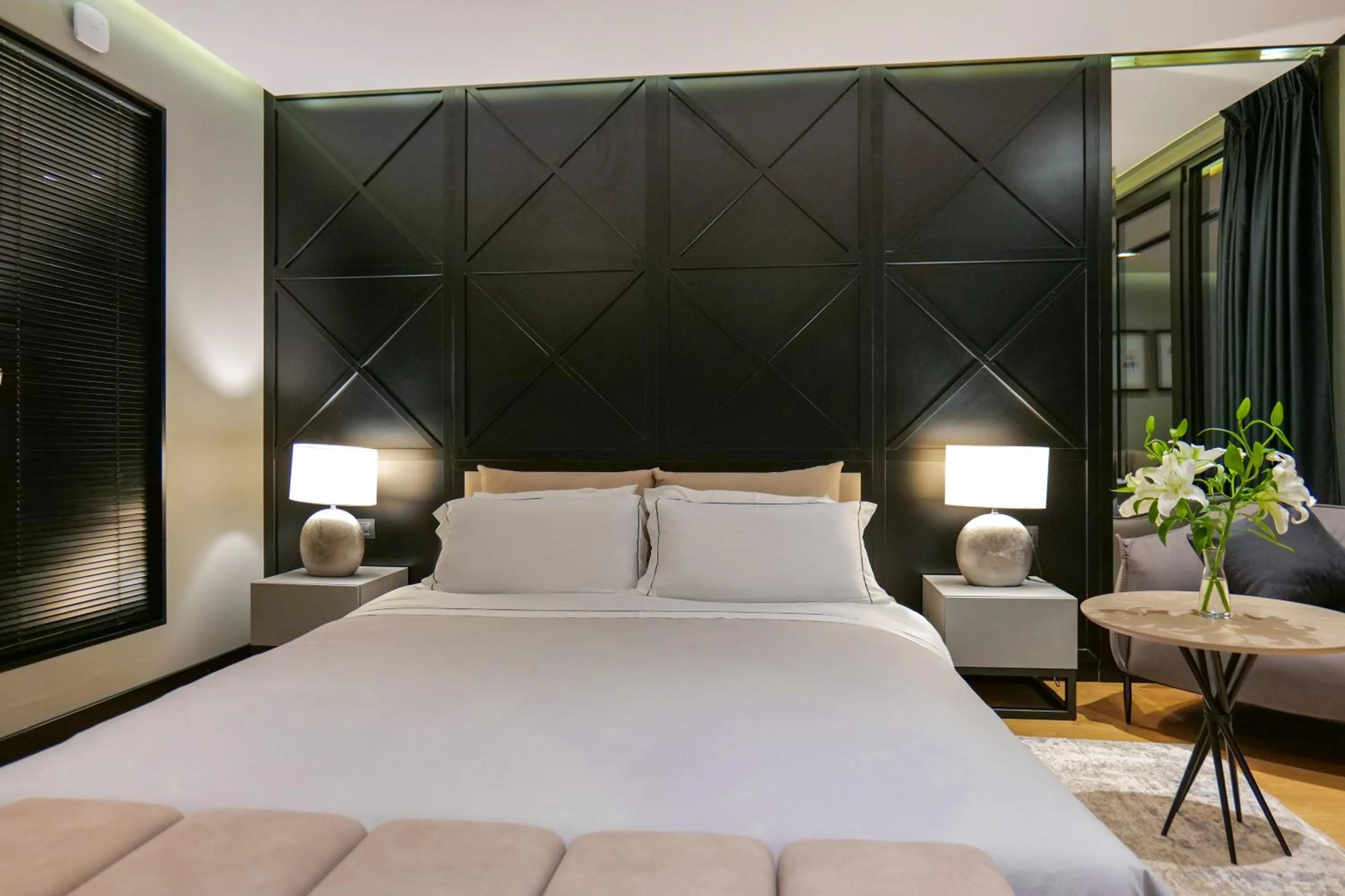 Bed in Hotel Miramare