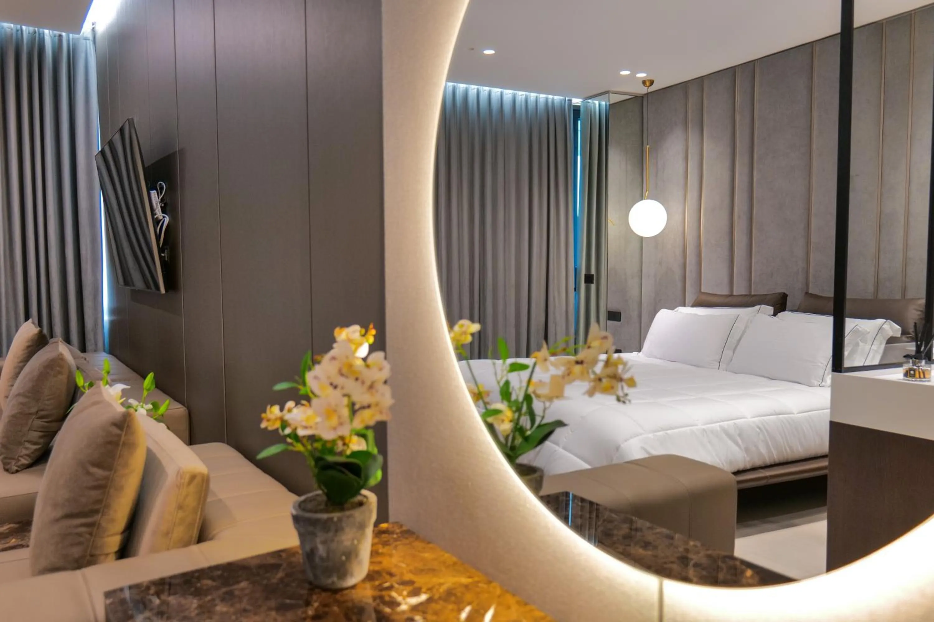 Bed in Hotel Miramare