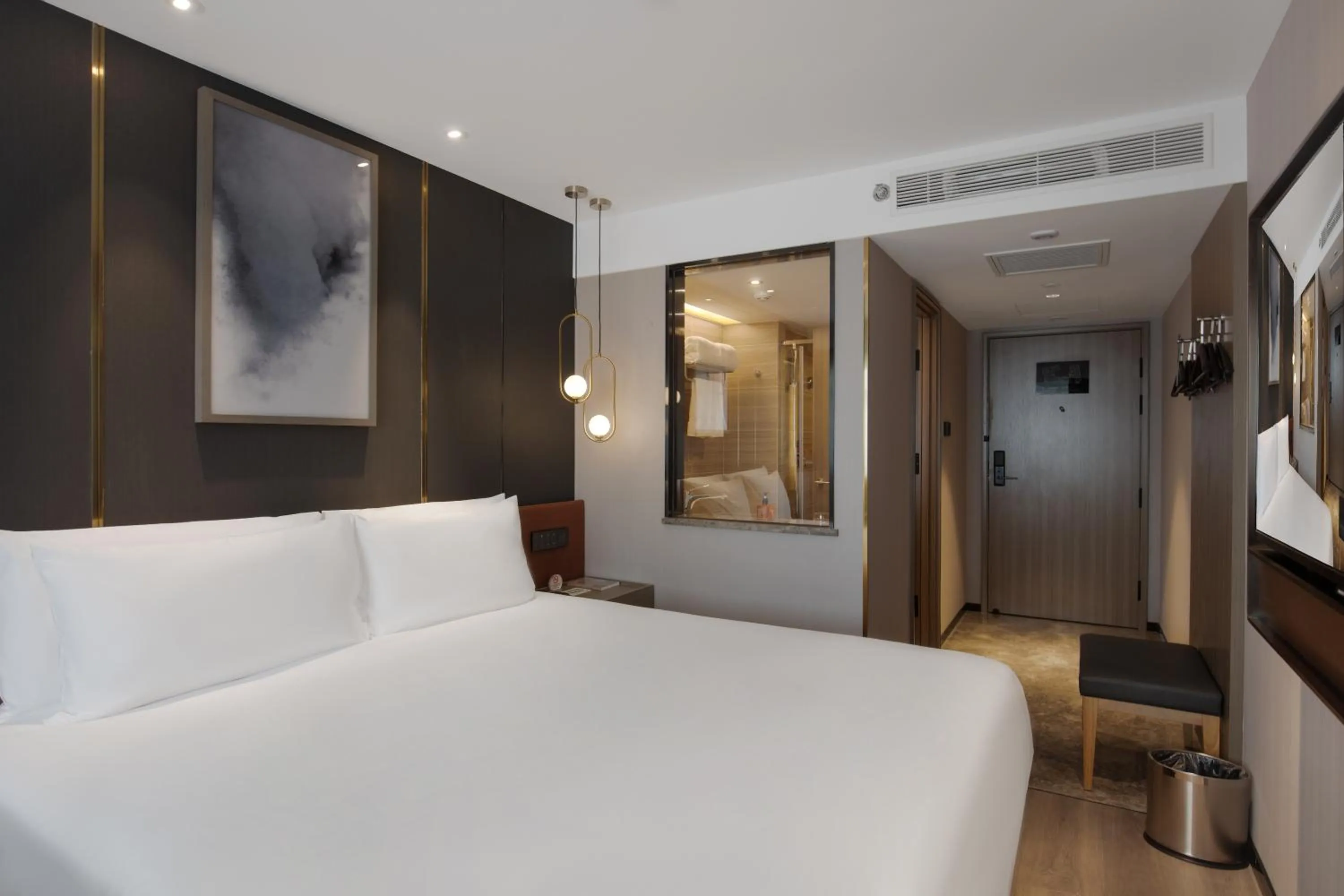 Bed in Orange Beijing Yansha Landmark Hotel