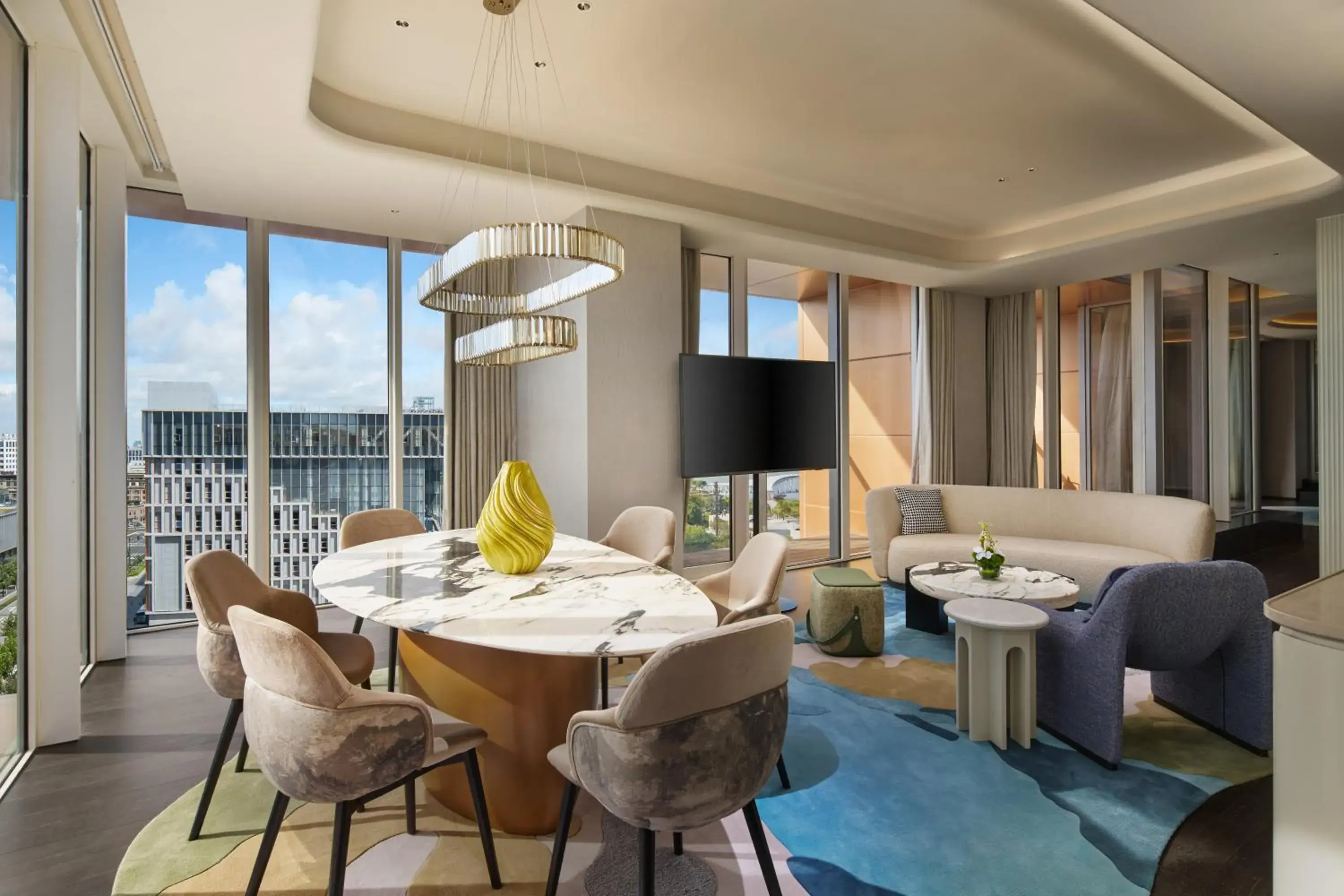 Living room in Hotel Indigo Shanghai Harbour City Living room in Hotel Indigo Shanghai Harbour City