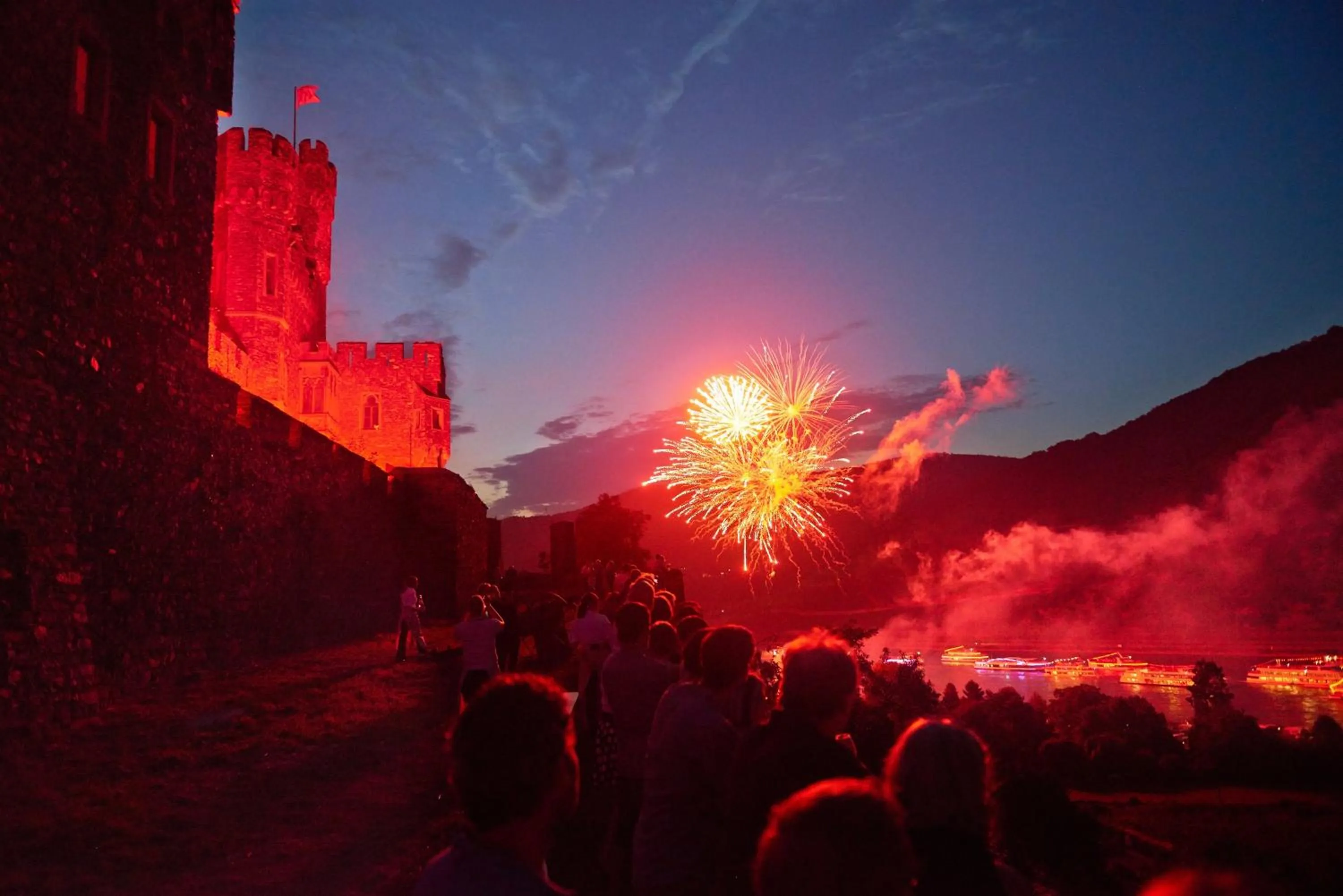 Sunset in Burg Reichenstein