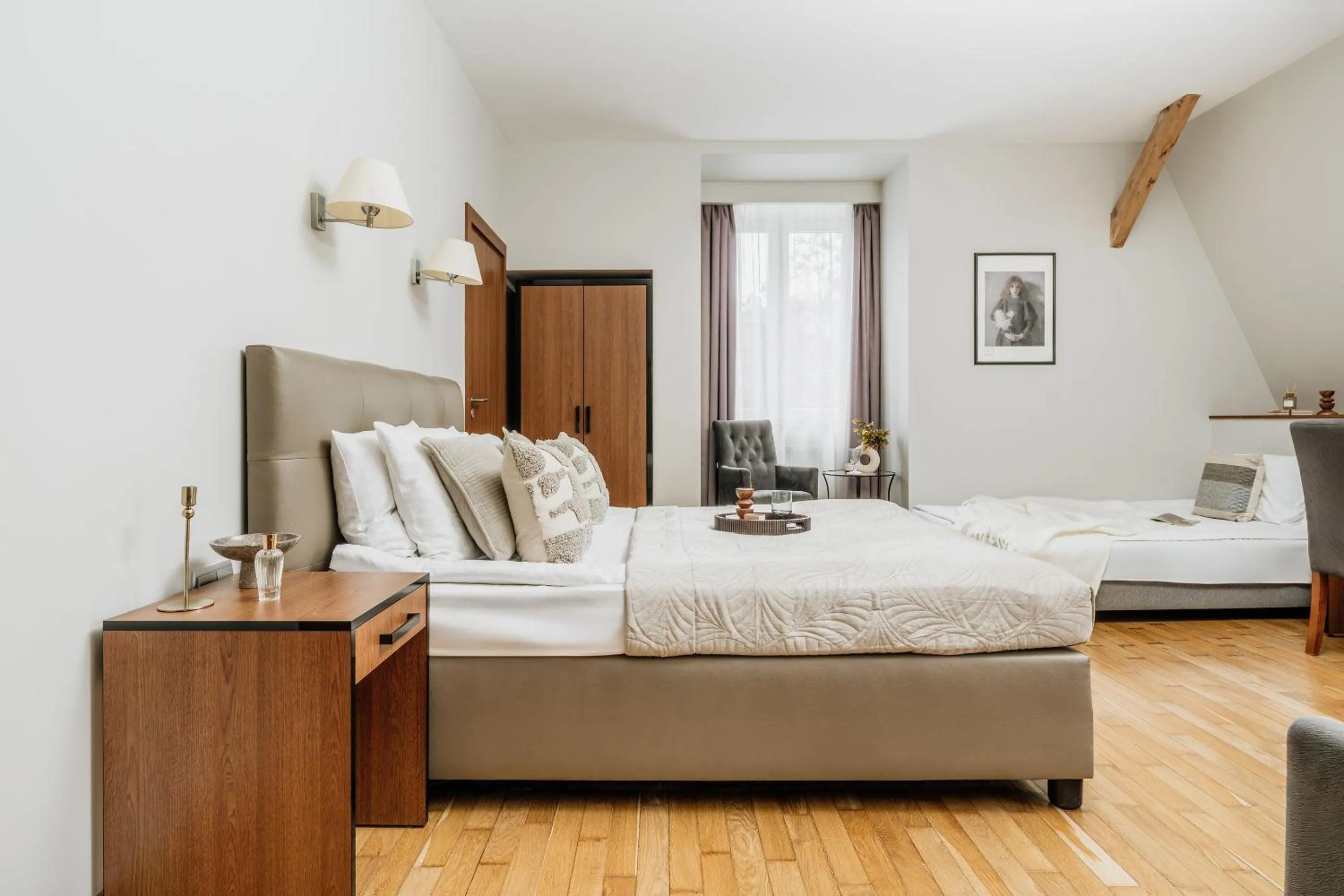 Bed in Grottger Luxury Boutique Hotel City