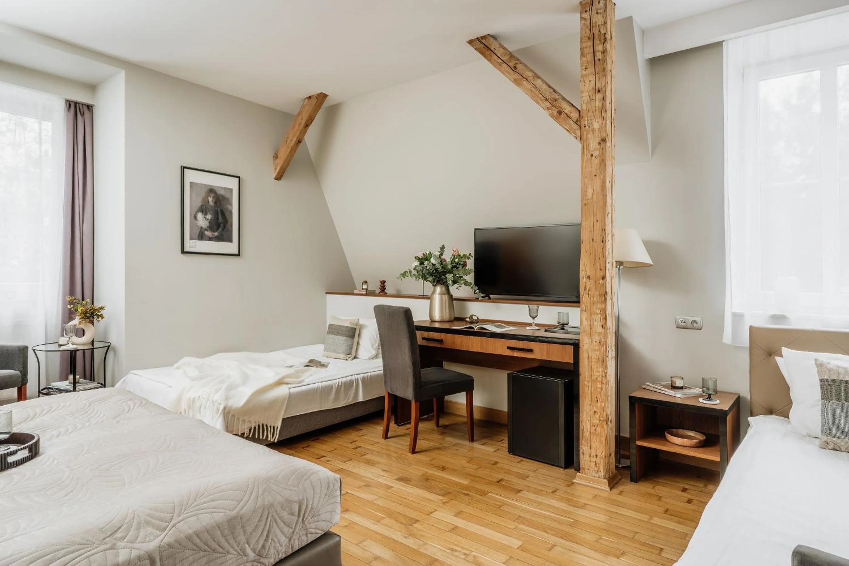 Bed in Grottger Luxury Boutique Hotel City