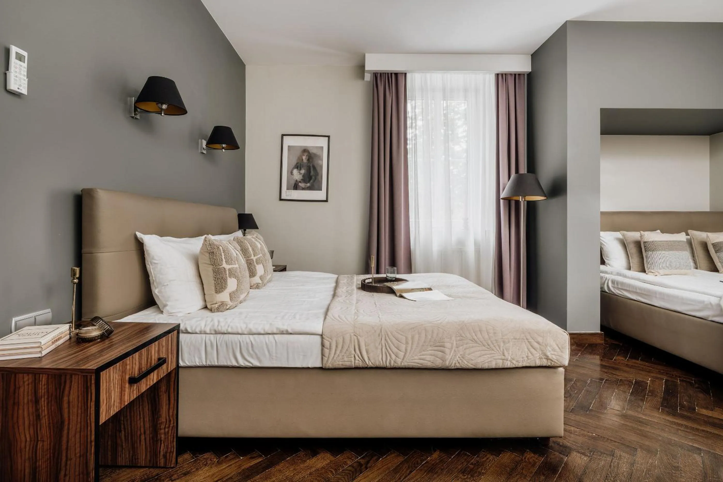 Bed in Grottger Luxury Boutique Hotel City