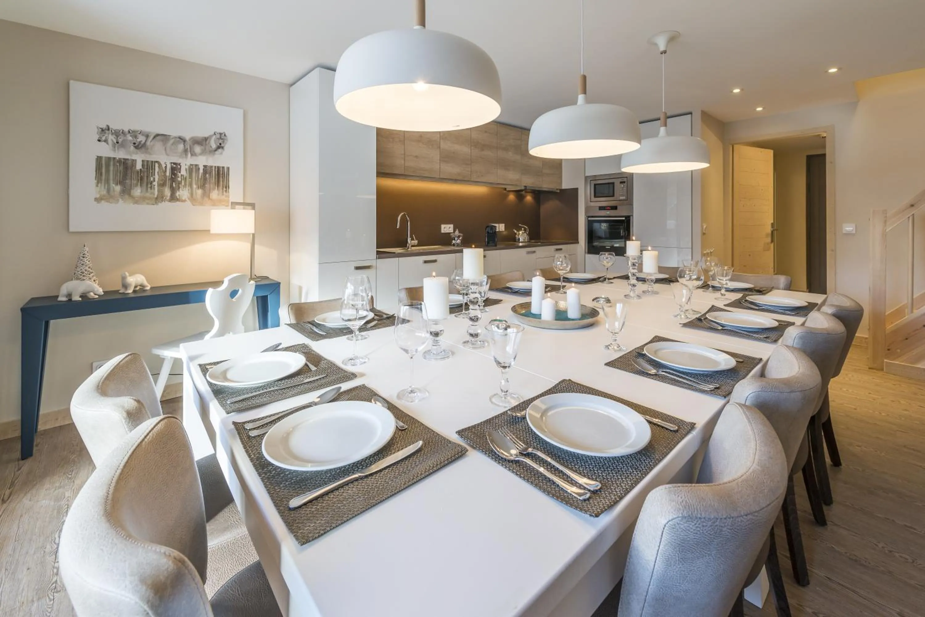 Dining area in Les Chalets Du Jardin Alpin