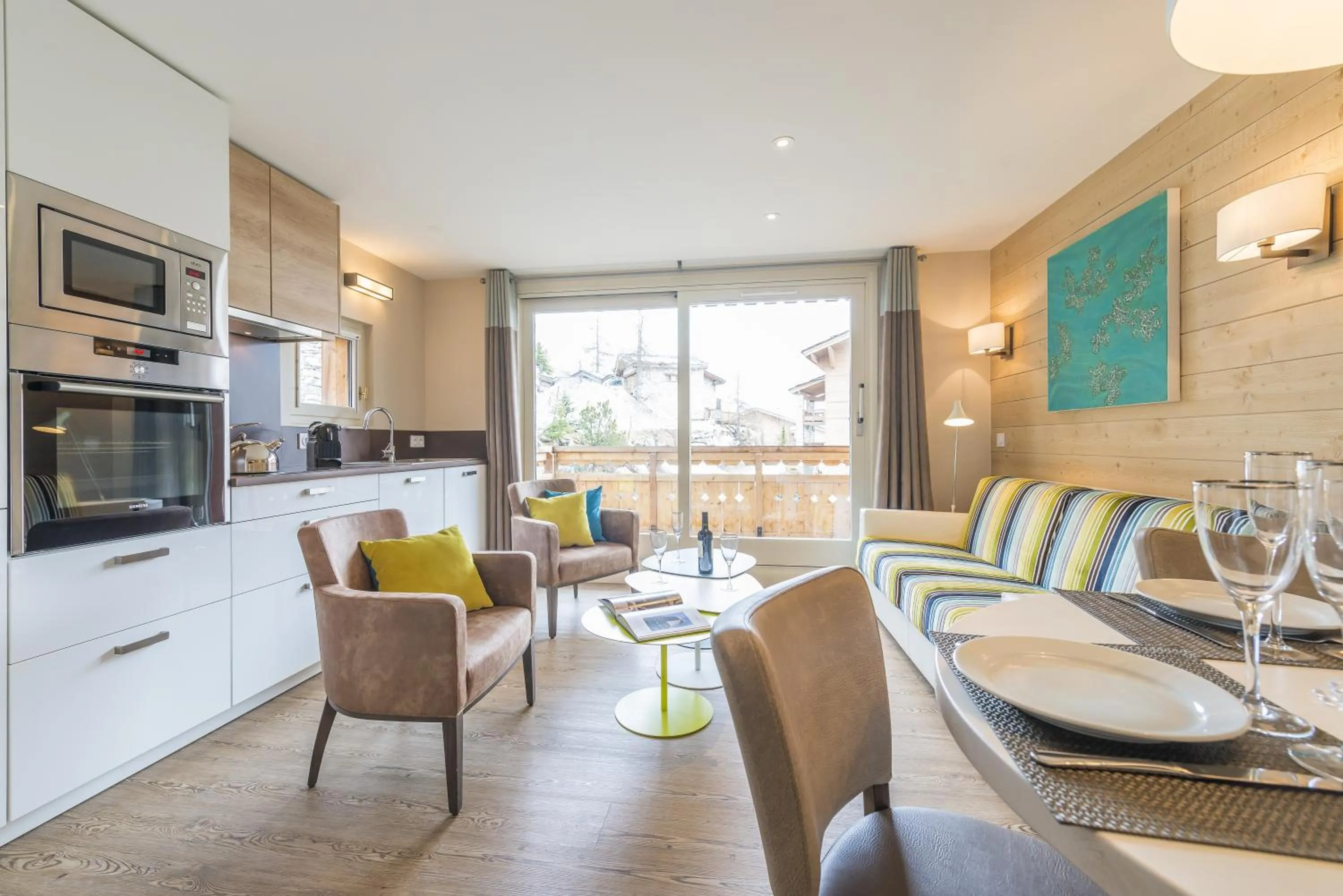Seating area in Les Chalets Du Jardin Alpin