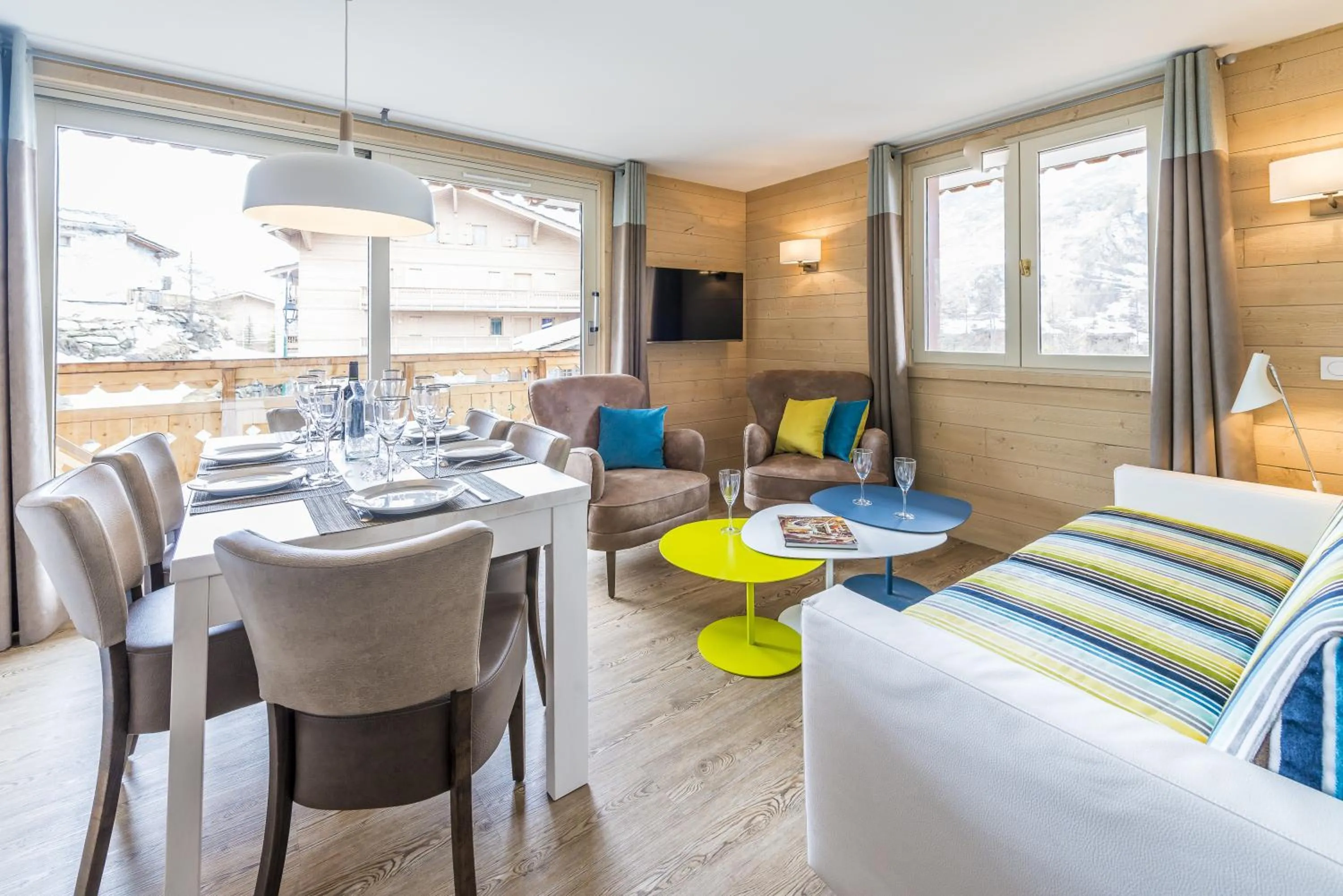 Seating area in Les Chalets Du Jardin Alpin