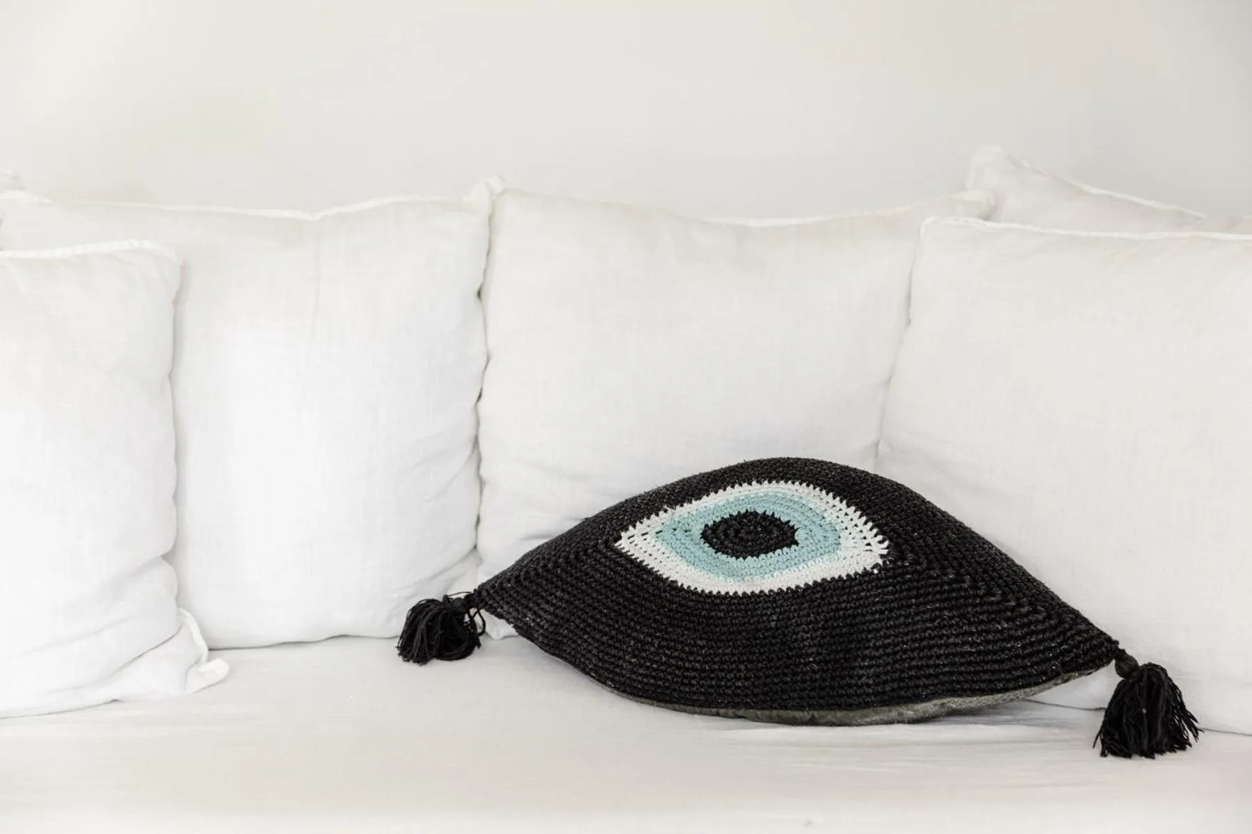 Bed in White Tinos Luxury Suites