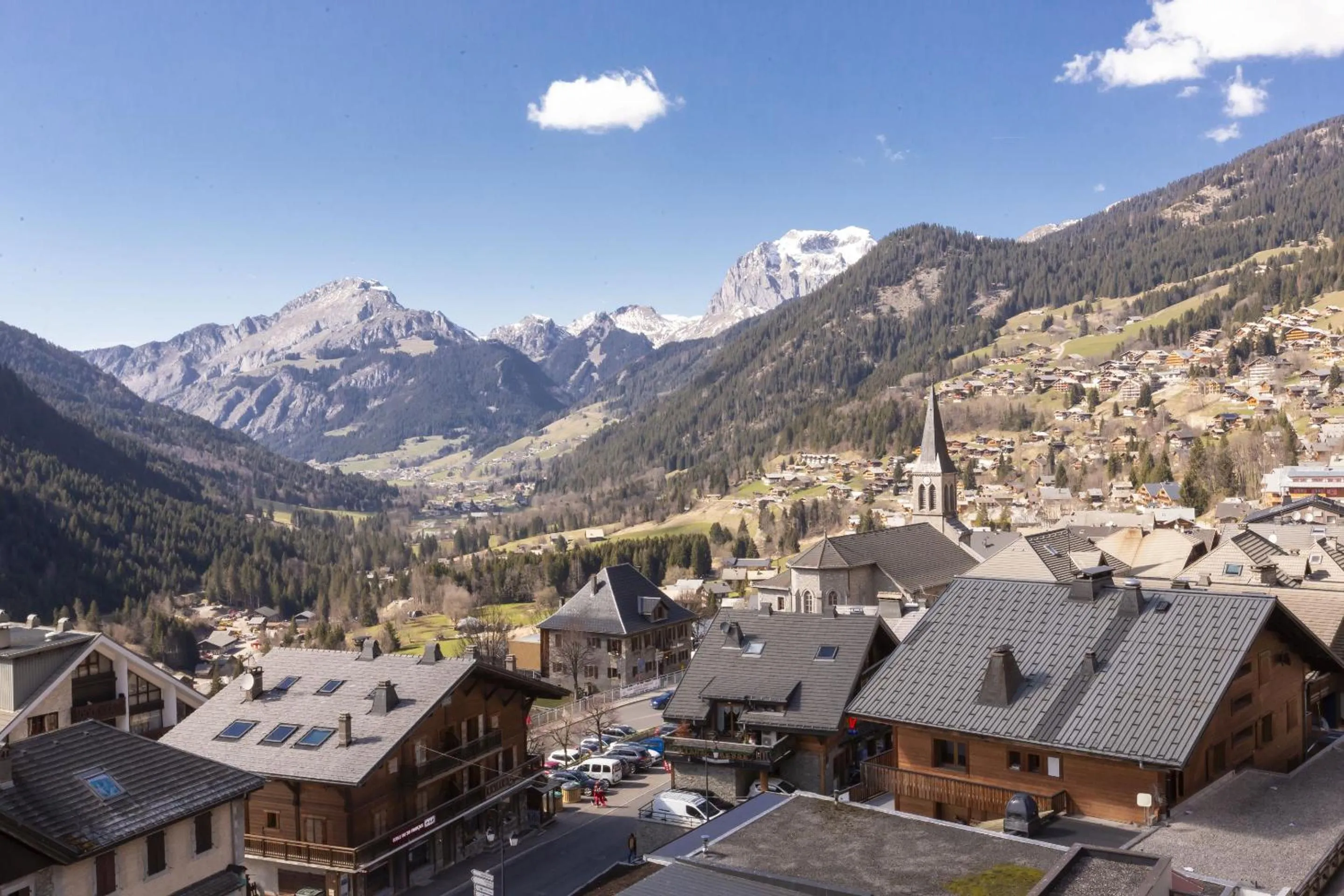Mountain view in Résidence Odalys Les Fermes de Châtel