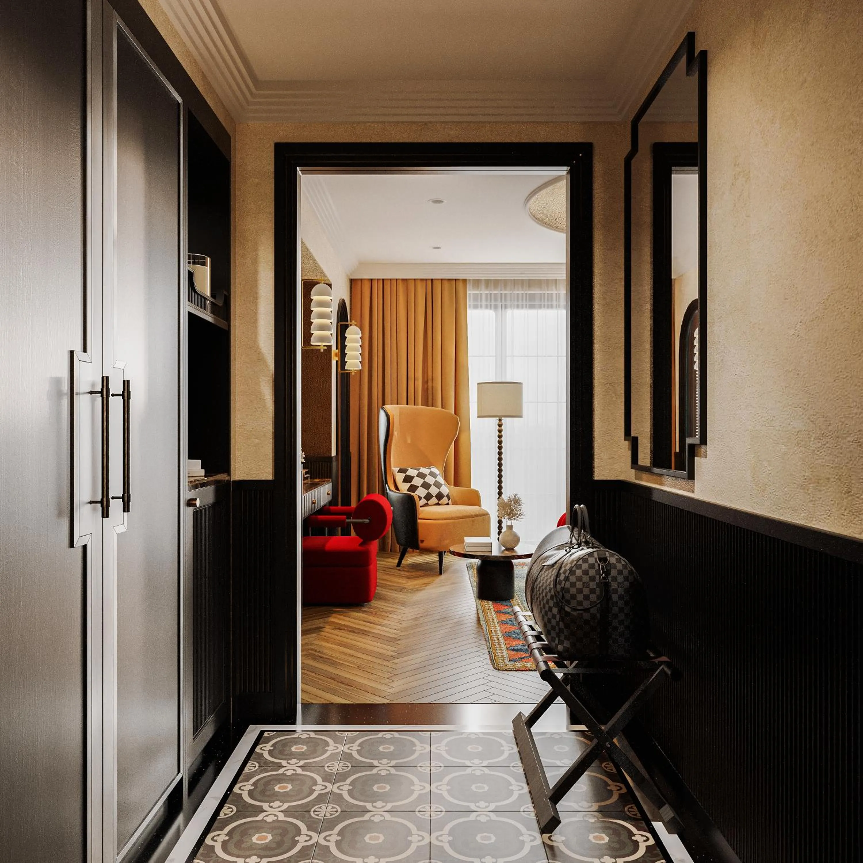 Living room in L'Heritage Premium Hanoi Central