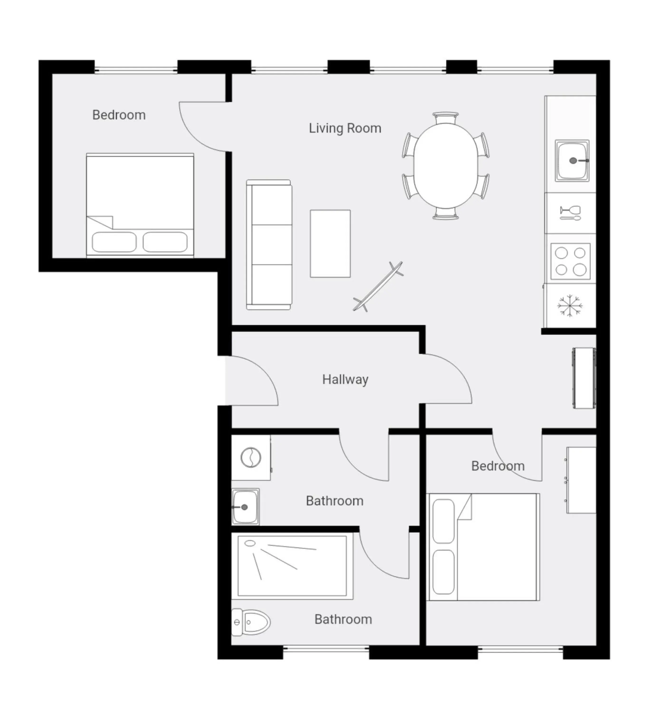 Two-Bedroom Apartment in No186 apartments by Daniel&Jacob's Two-Bedroom Apartment in No186 apartments by Daniel&Jacob's