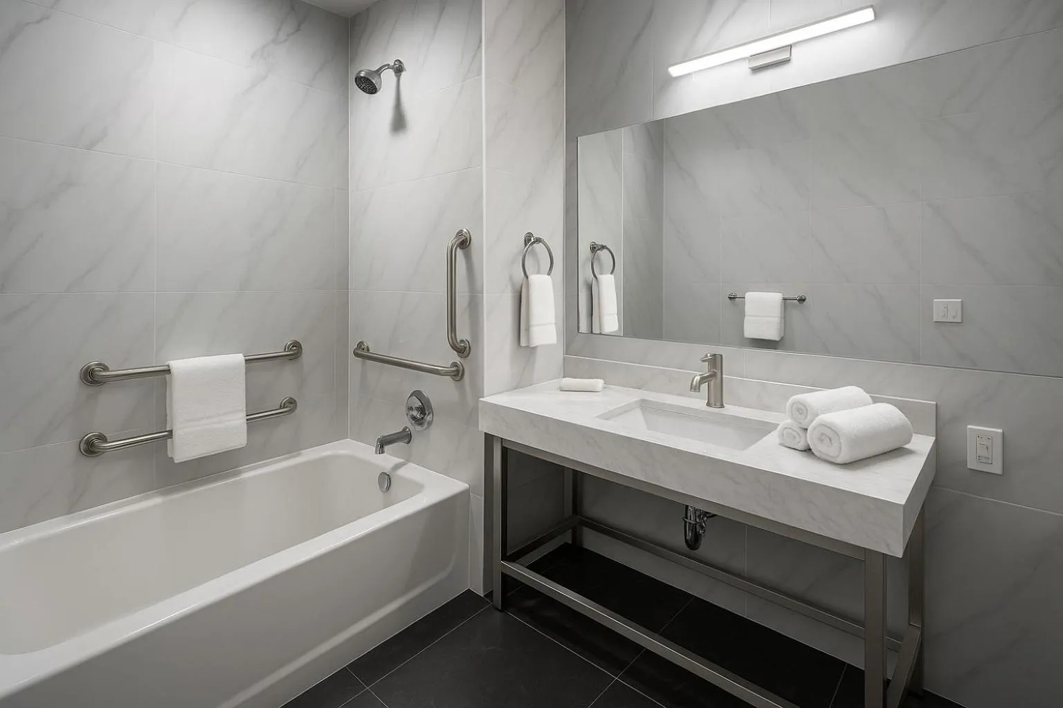 Bathroom in LIV Hotel Bronx GRAND OPENING