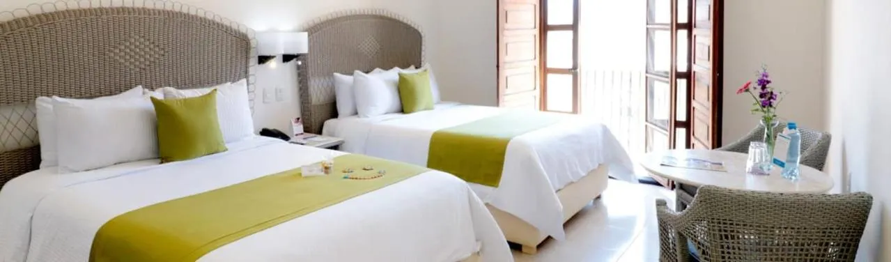 Bed in Hotel Misión Campeche