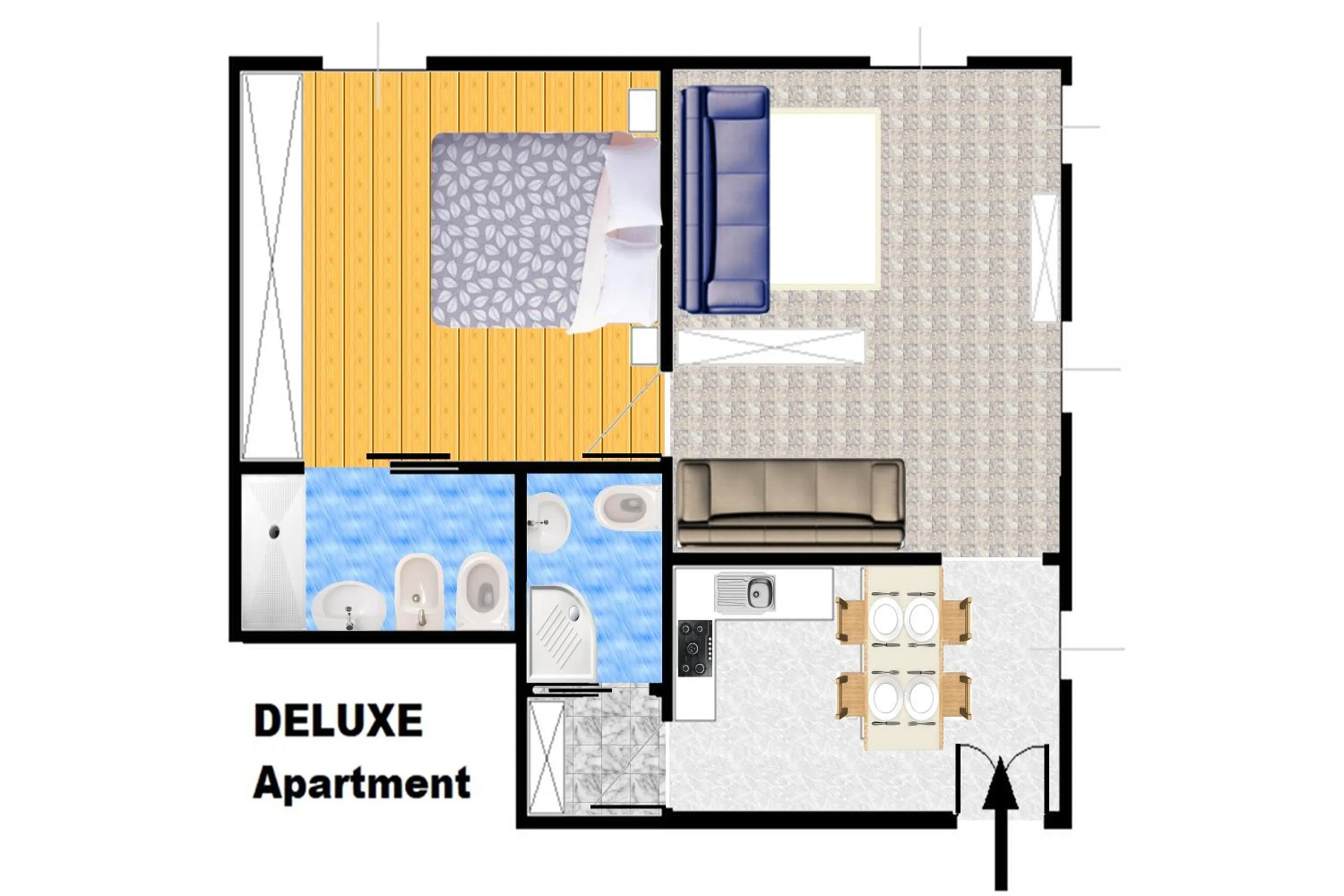 Floor plan in Orange Suites