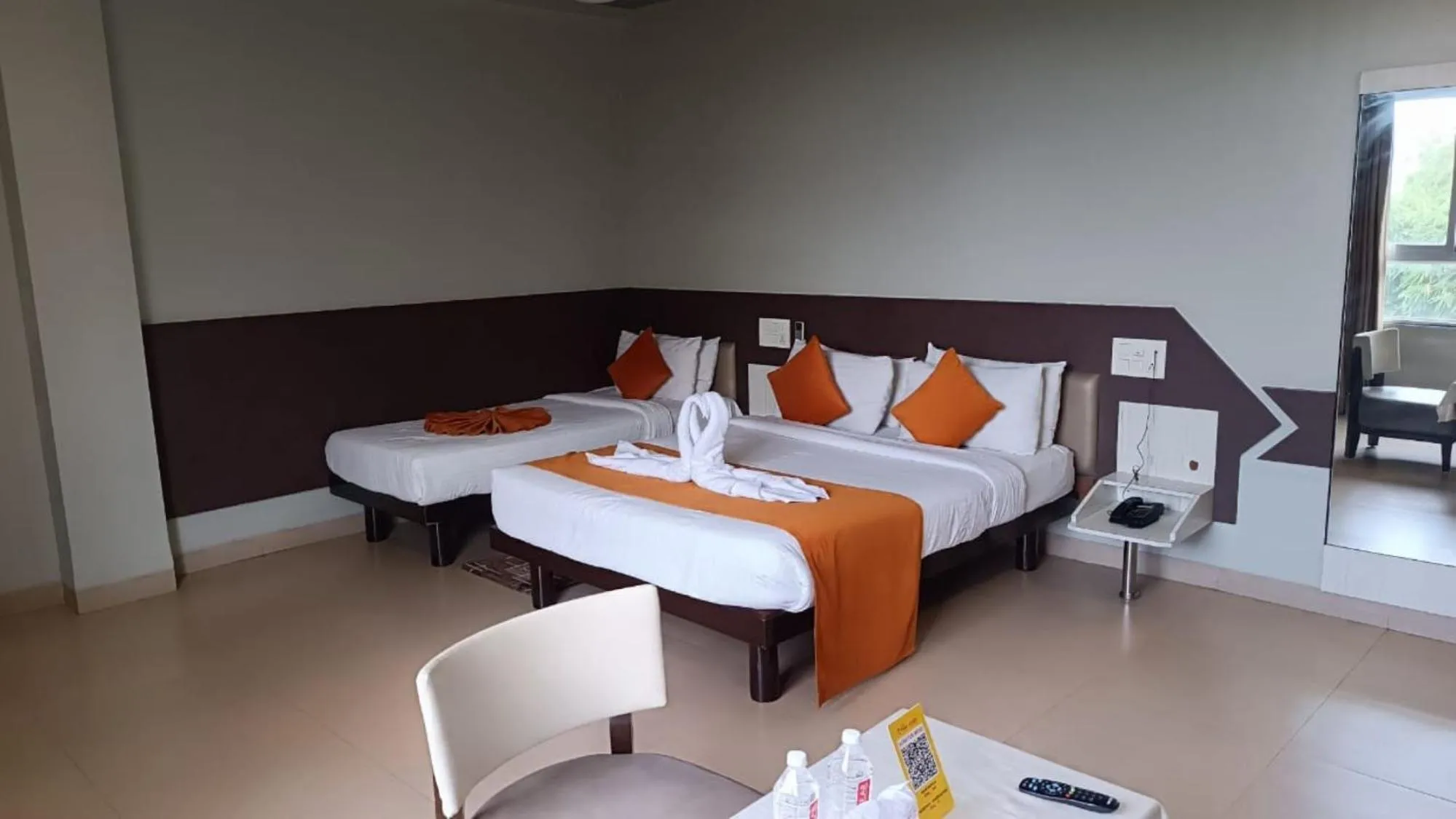 Bed in Hotel Pooja Garden, Nanded