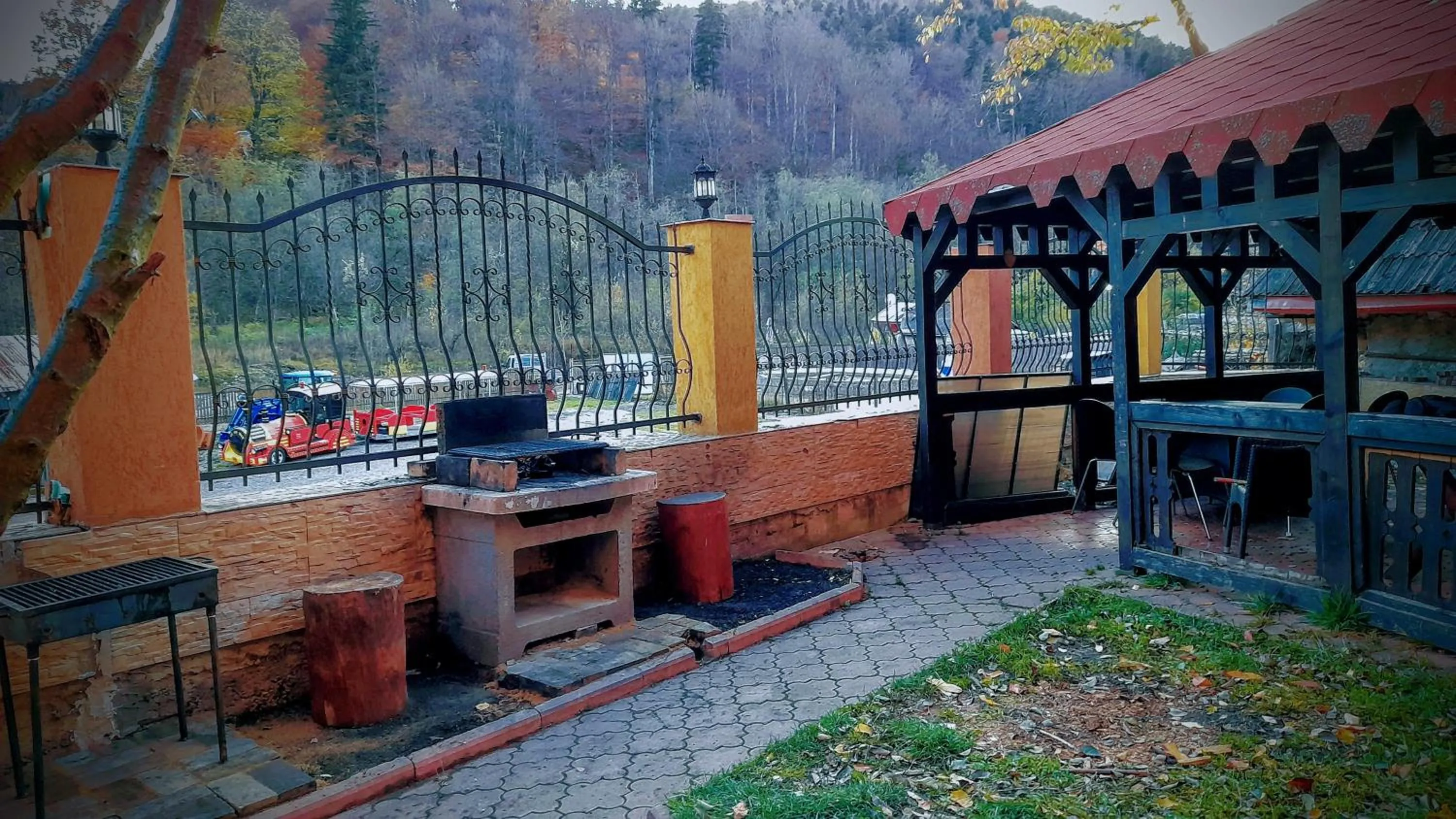 BBQ facilities in Pensiunea Lucy