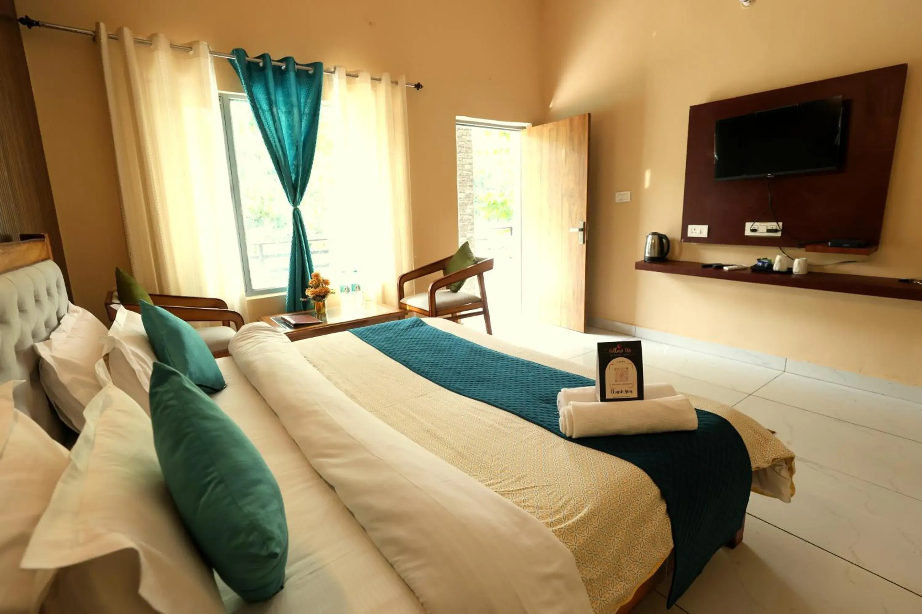 King Room with Pool View in Aranya Resort & Suites By Shivaneel Hospitality King Room with Pool View in Aranya Resort & Suites By Shivaneel Hospitality