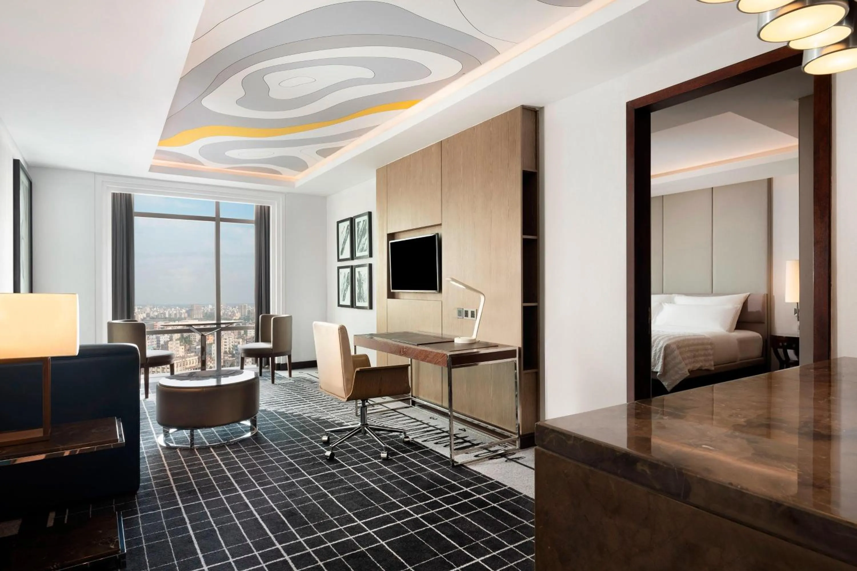 Living room, Bed in Le Meridien Dhaka