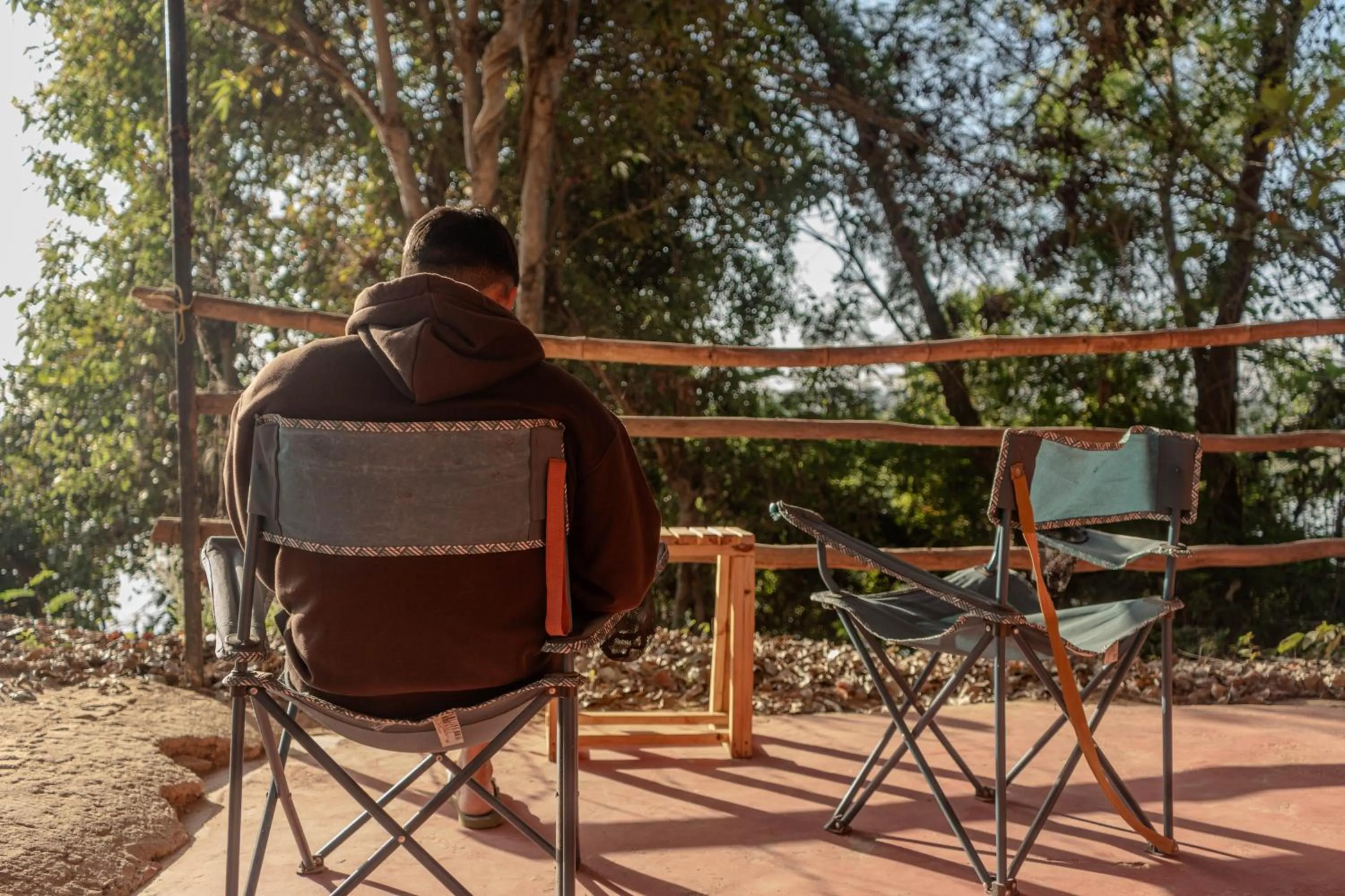 Seating area in Greetoe Camp Panna