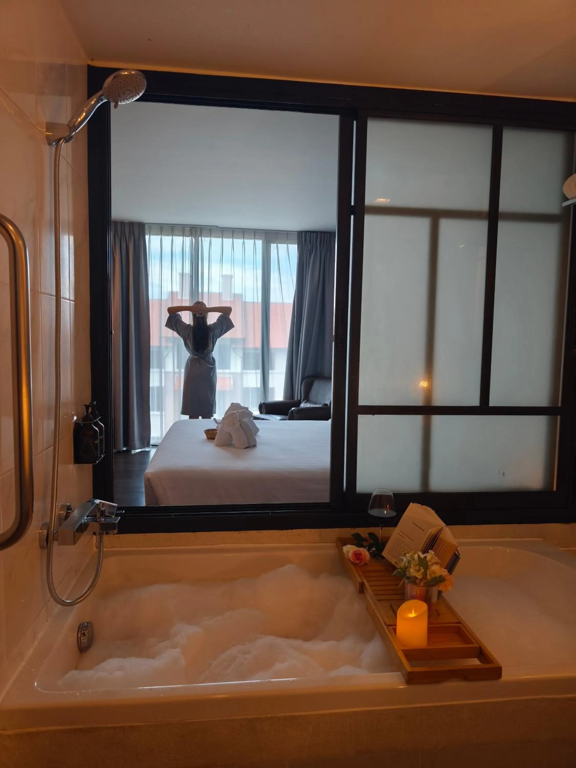 Bathroom, Bed in Art Mai Gallery Nimman Hotel Chiang Mai