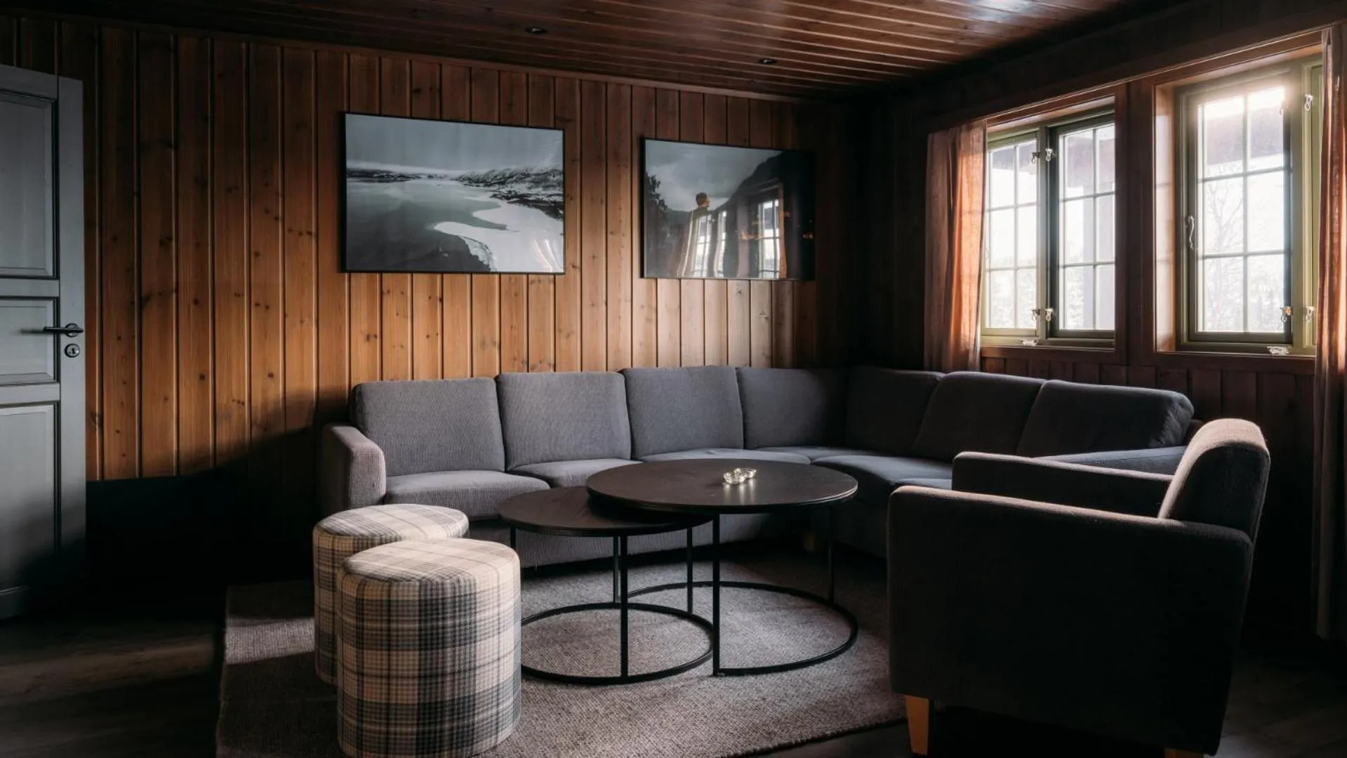 Living room in Kvitåvatn Fjellhytter